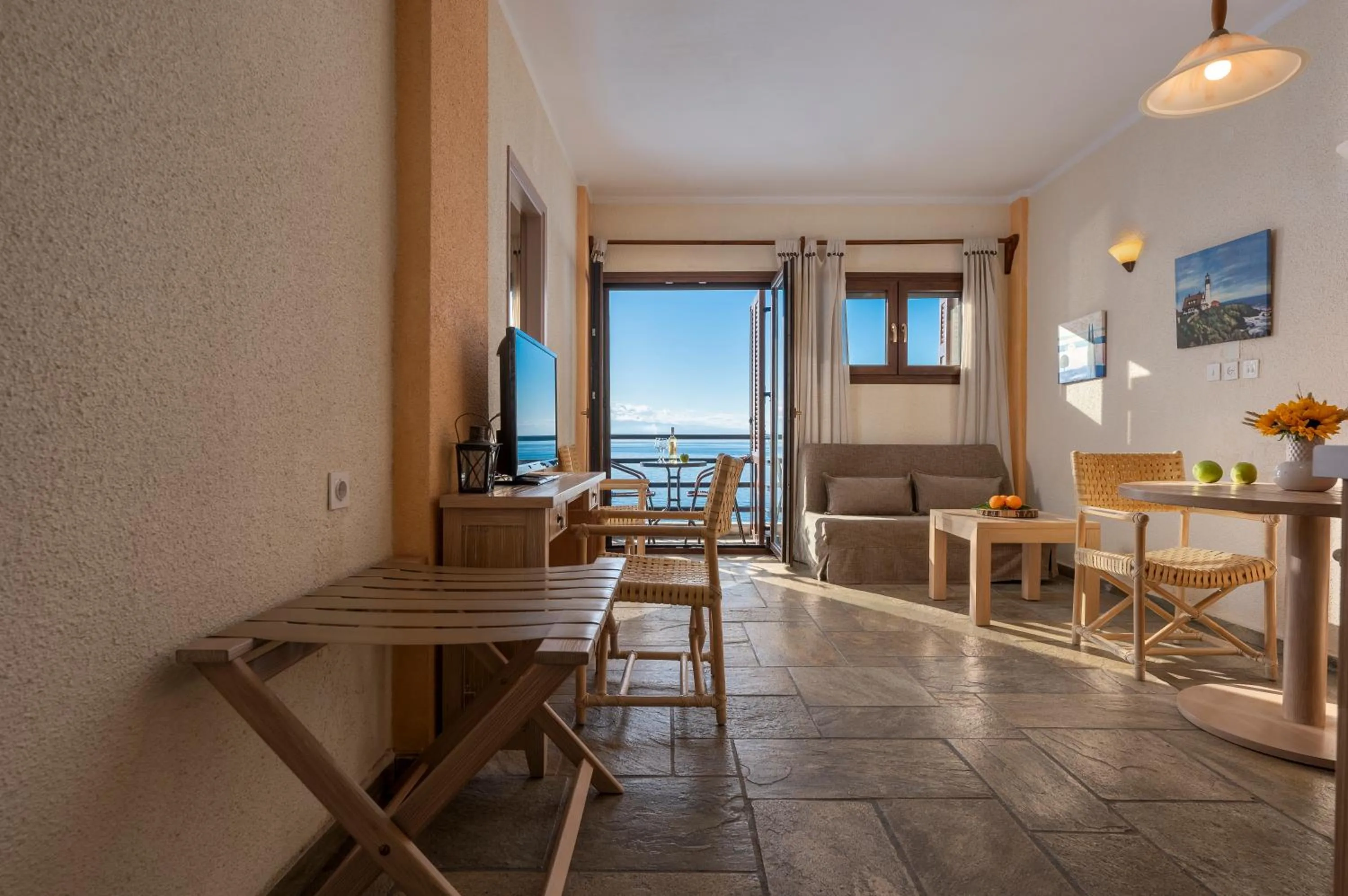 Seating area in Agnanti Hotel Apartments