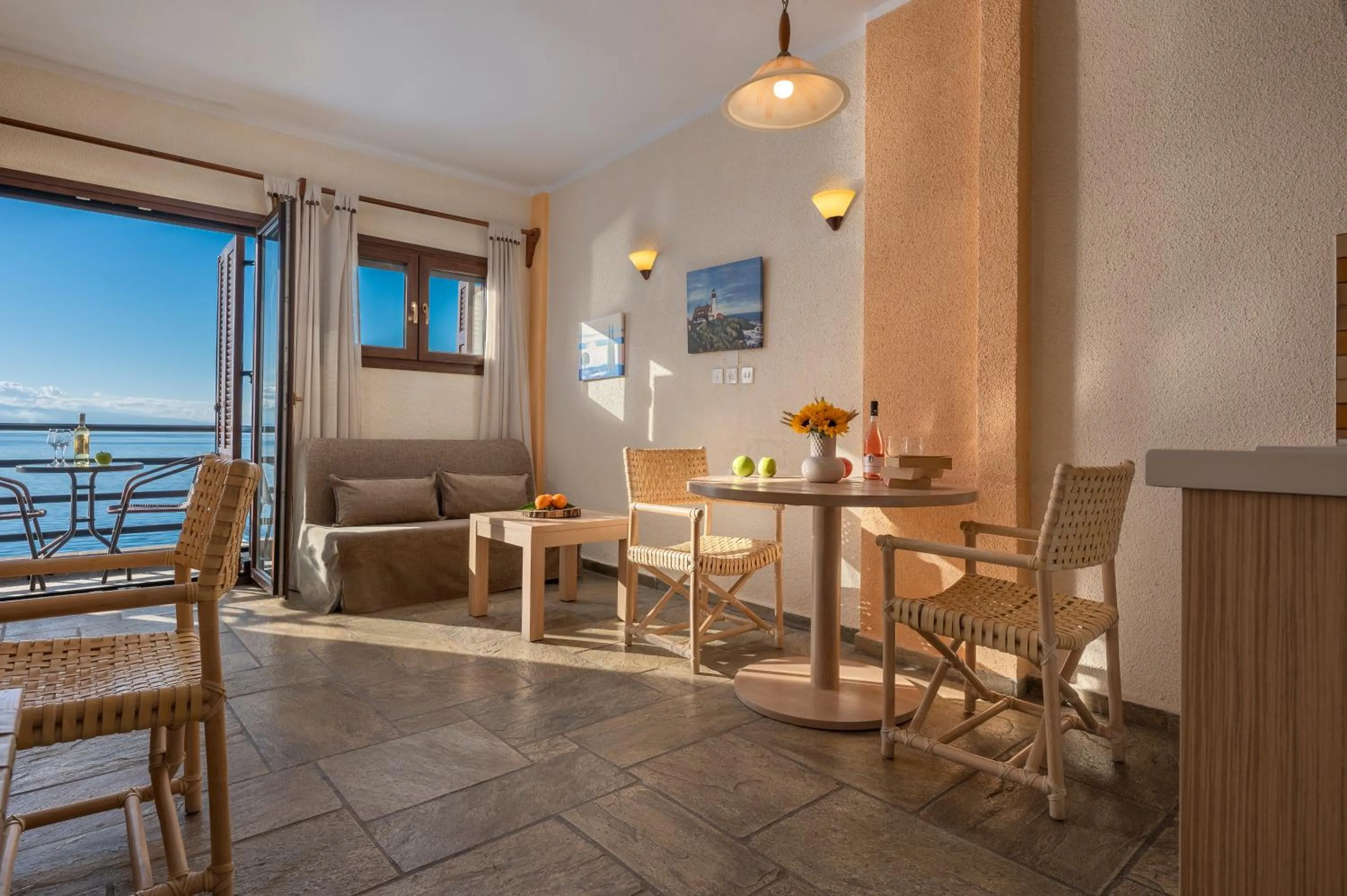 Living room in Agnanti Hotel Apartments