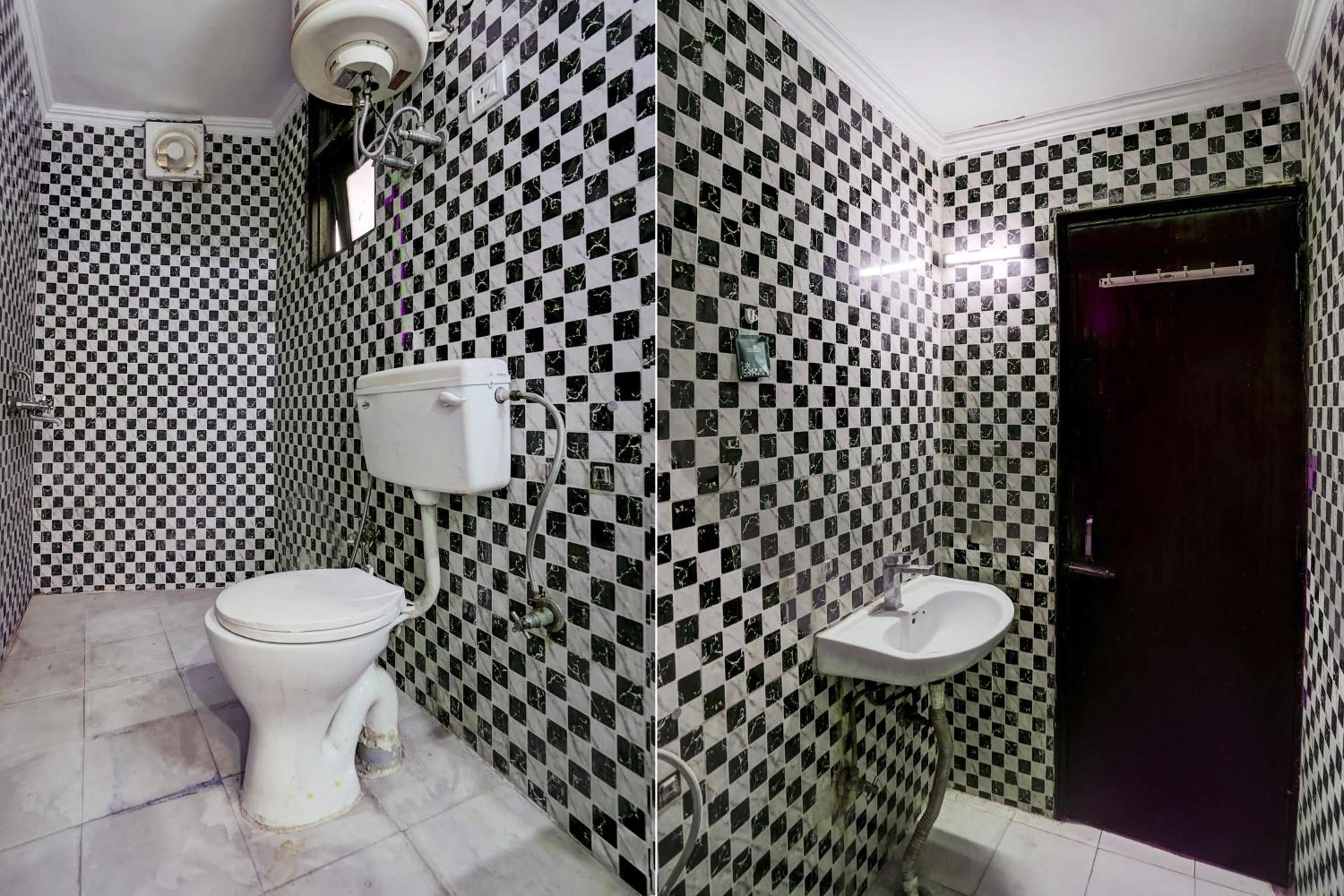 Bathroom in Hotel O Silver Key KD plaza Near Saket Metro station