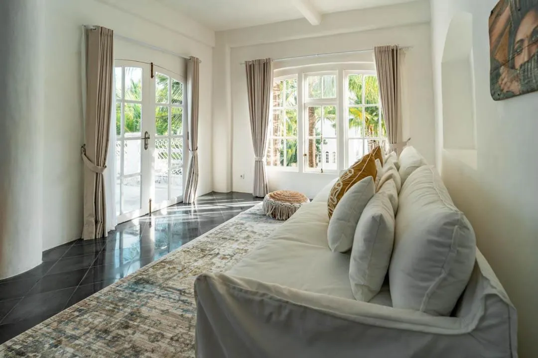 Seating area, Bed in La Santa Rosa