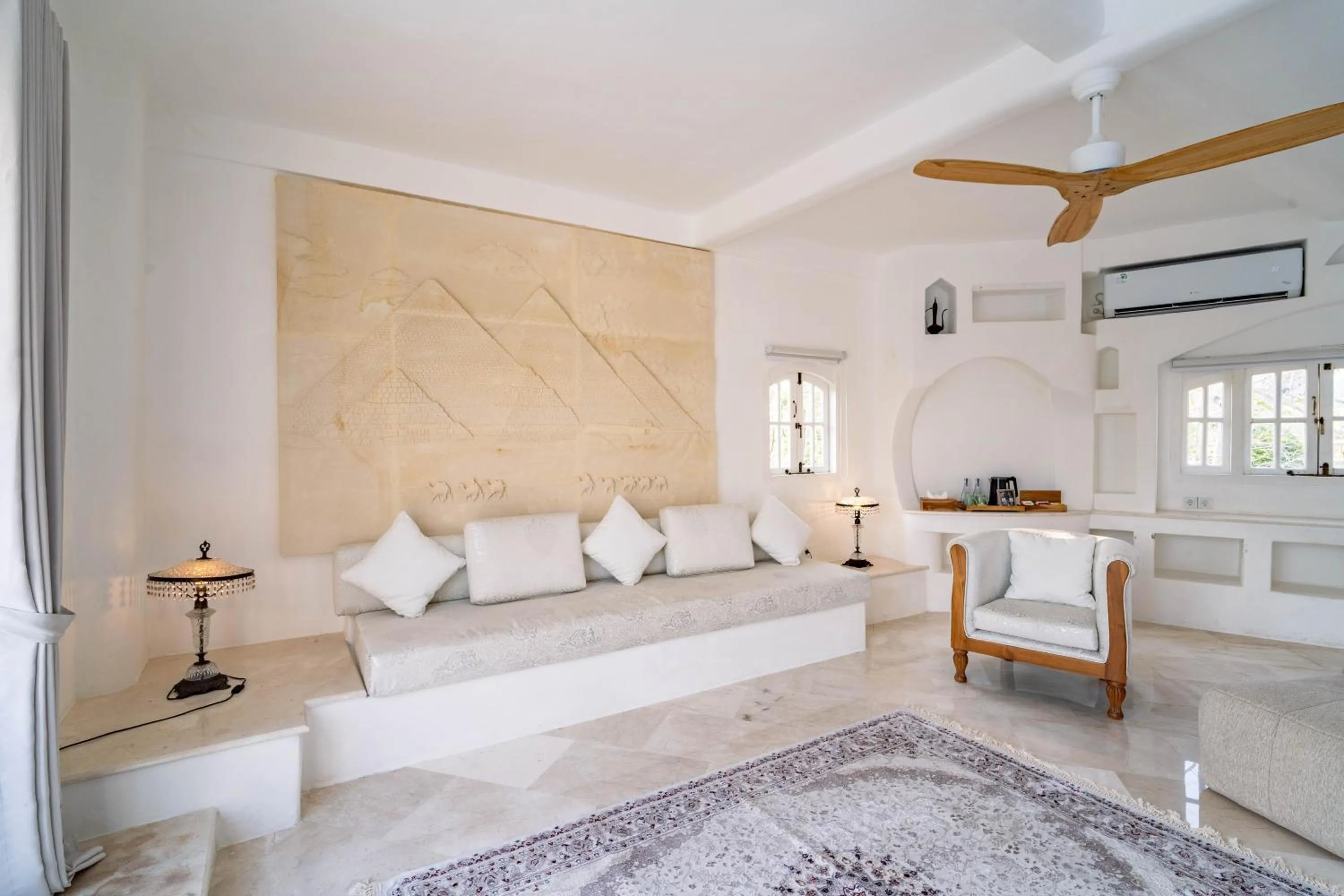 Living room, Bed in La Santa Rosa