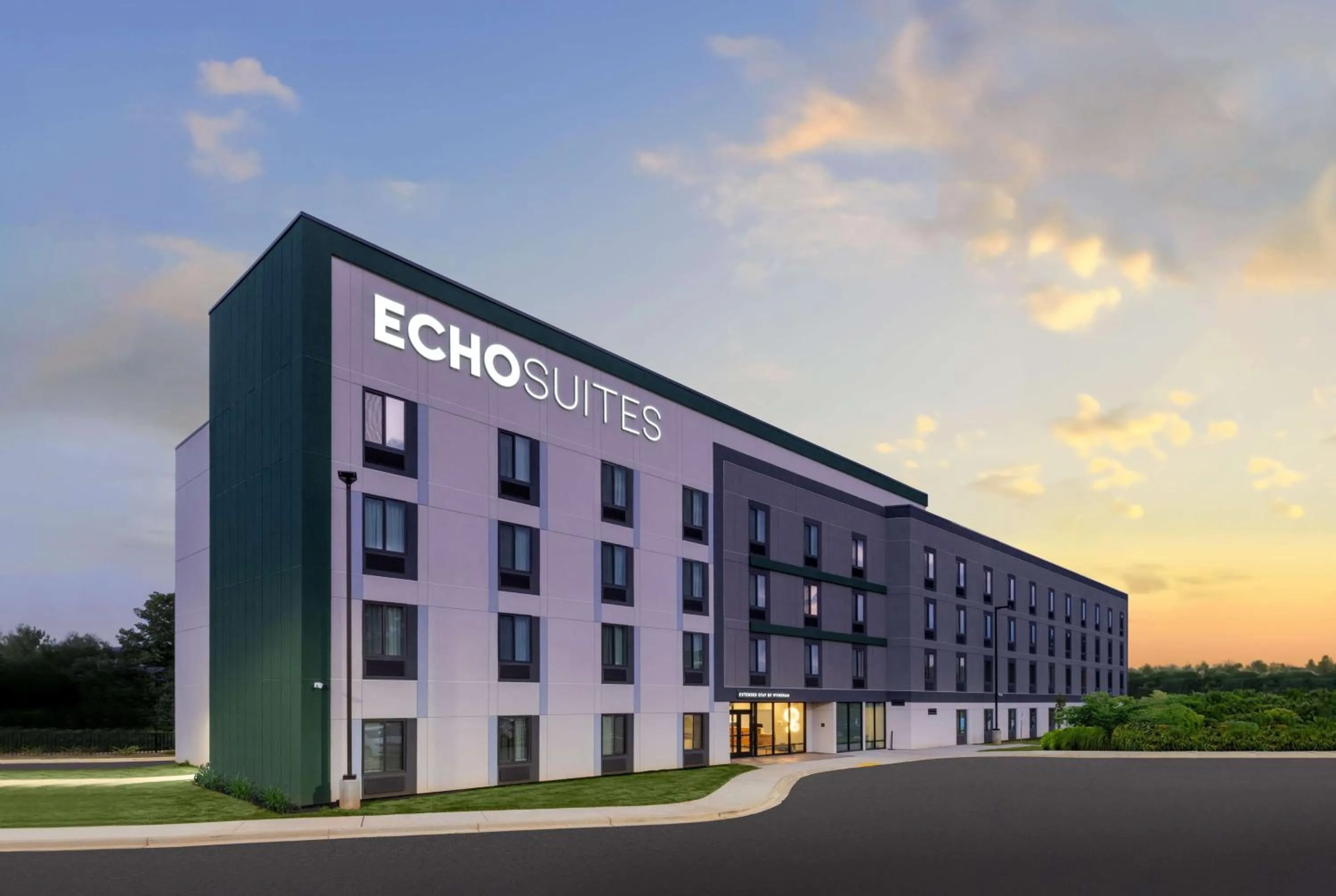 Property building in ECHO Suites Extended Stay by Wyndham Spartanburg