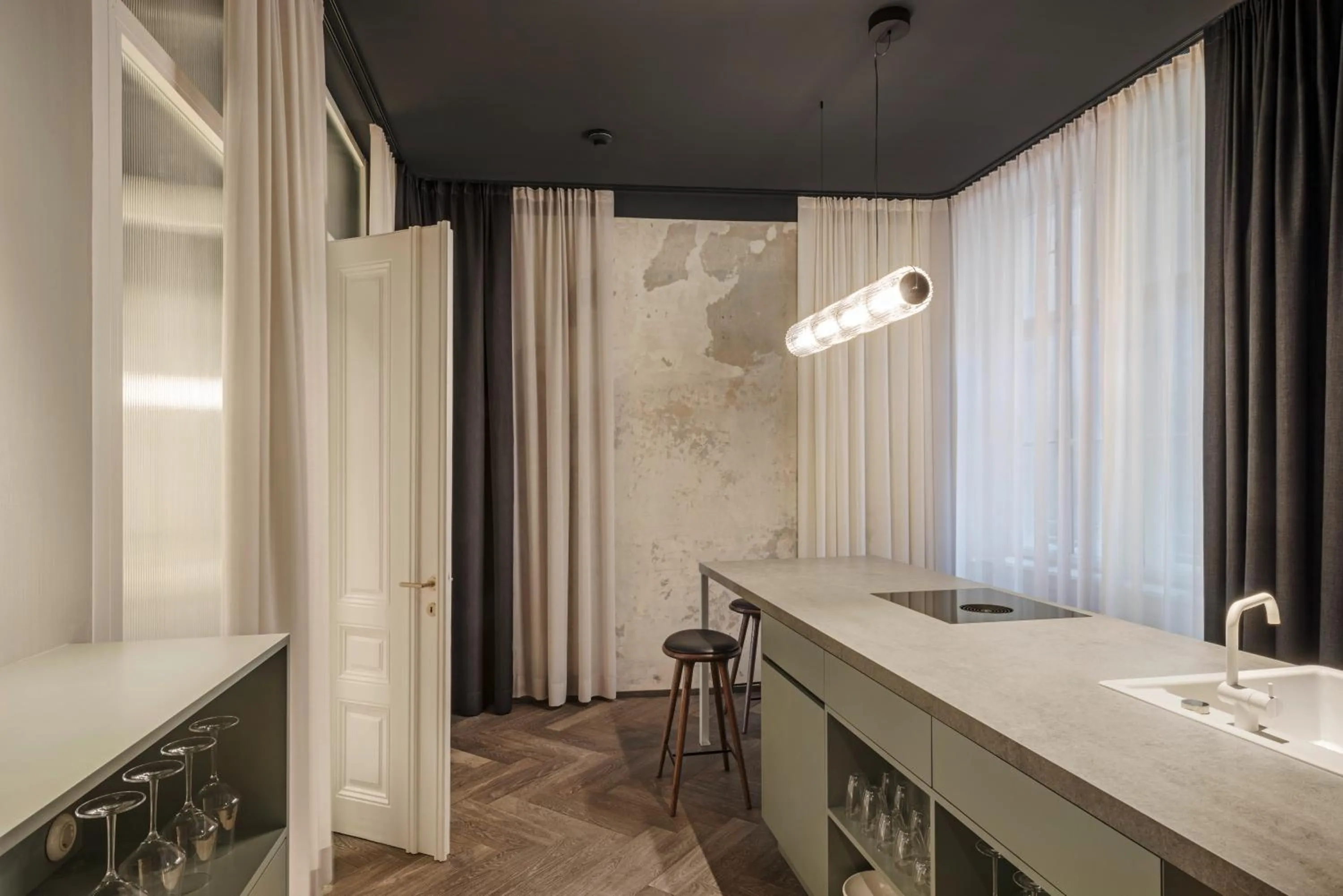 Kitchen or kitchenette in Rooms by Wolfensson - Boutique Hotel