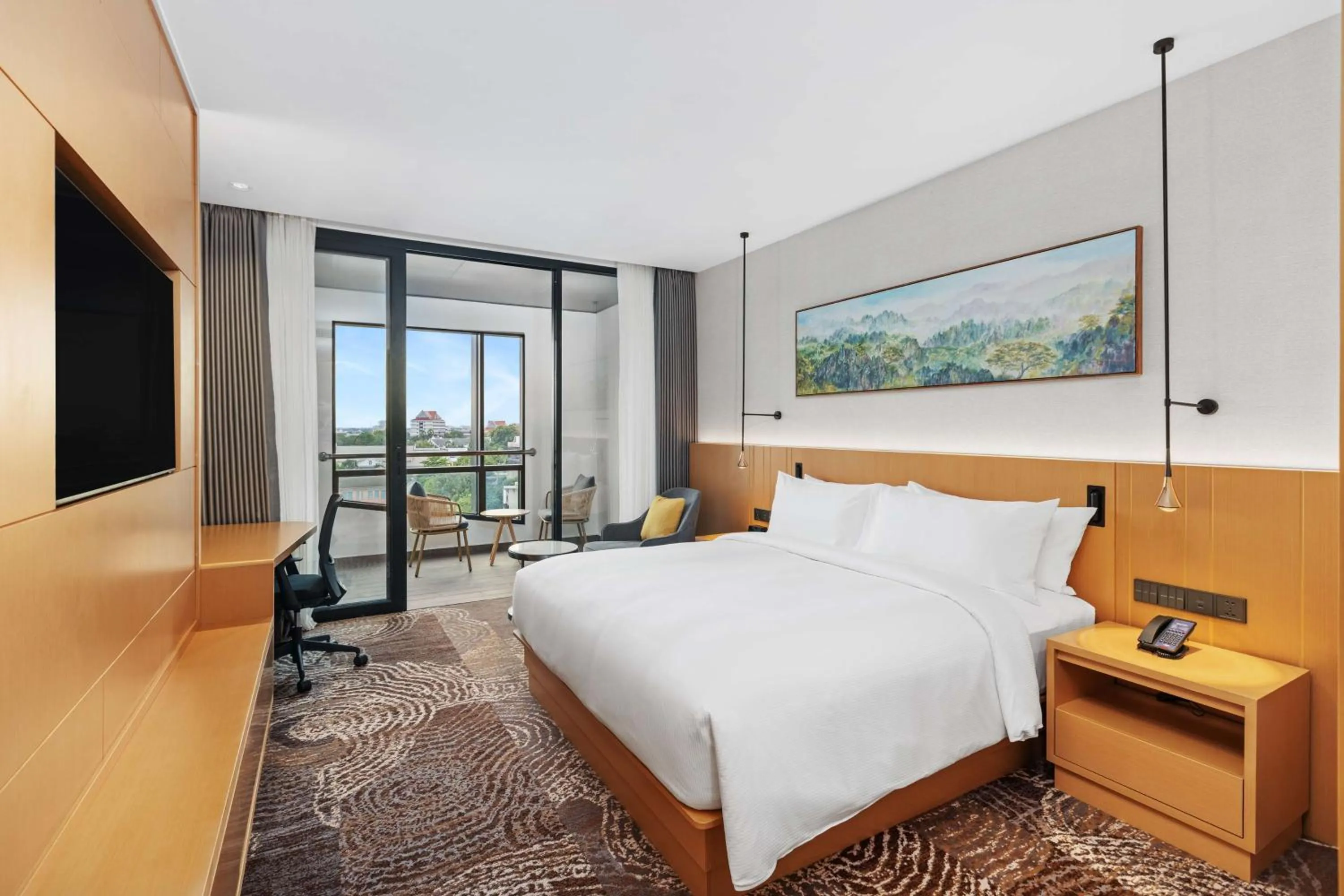 Bed in DoubleTree by Hilton Vientiane