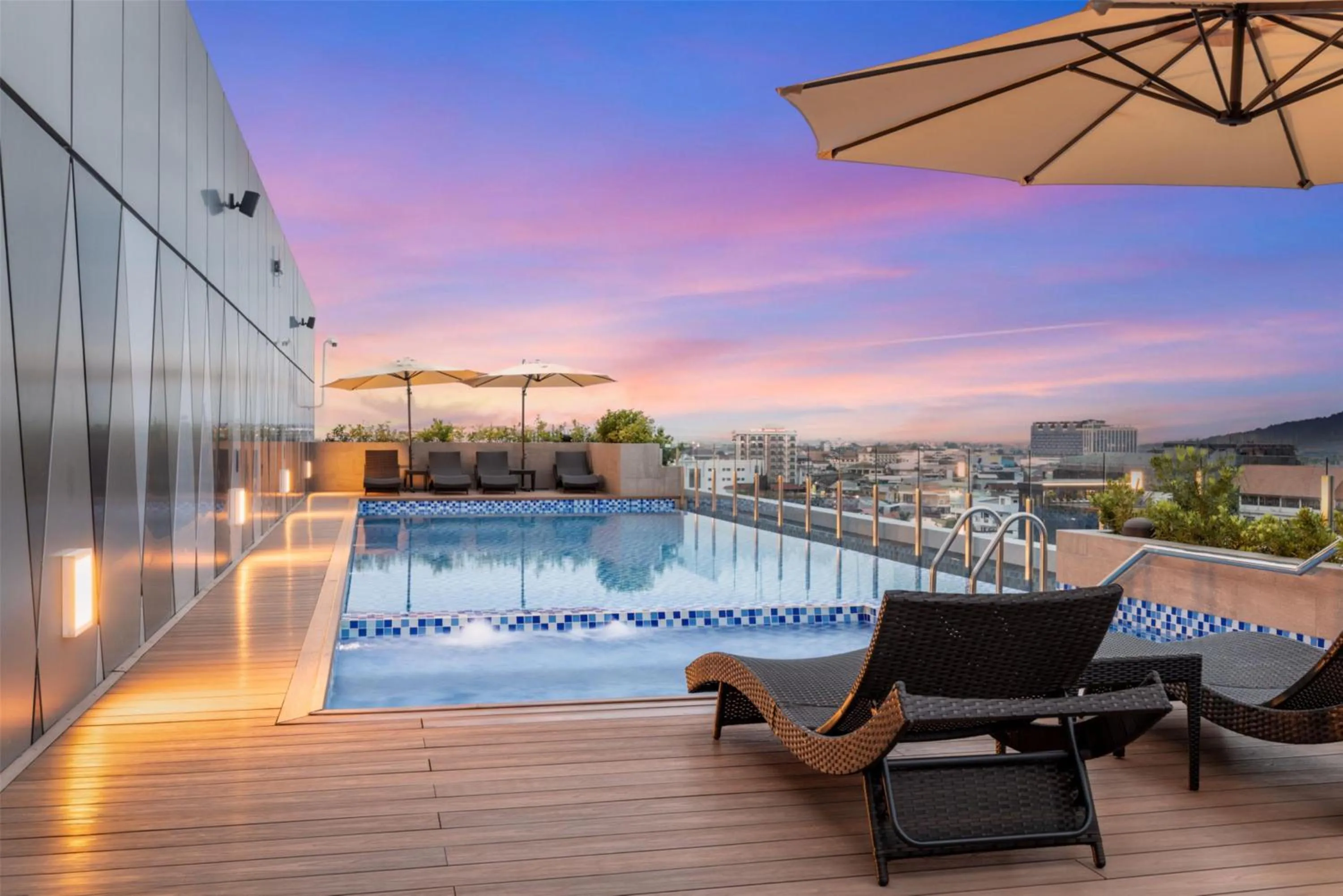 Pool view in DoubleTree by Hilton Vientiane