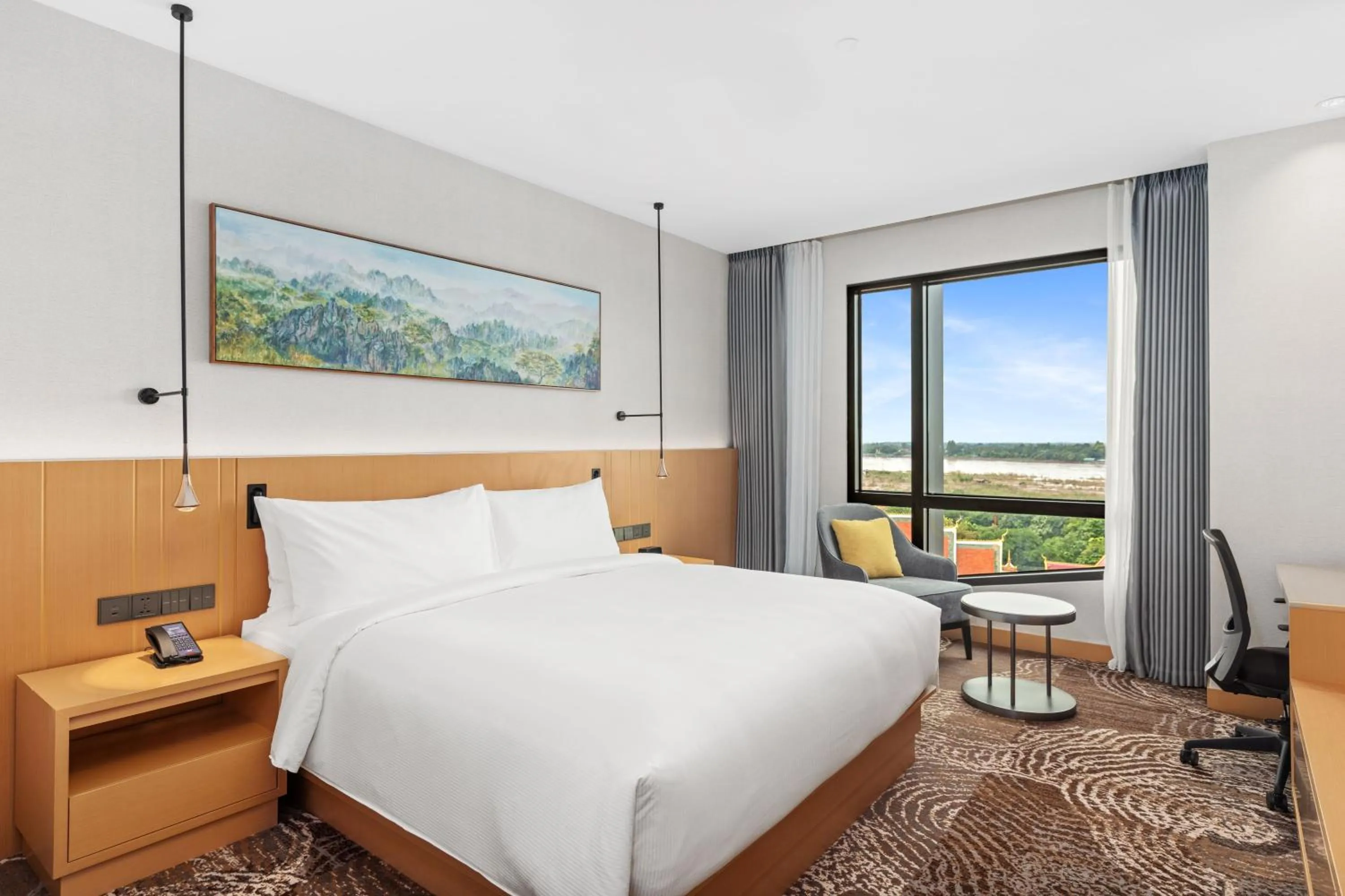 Bed in DoubleTree by Hilton Vientiane