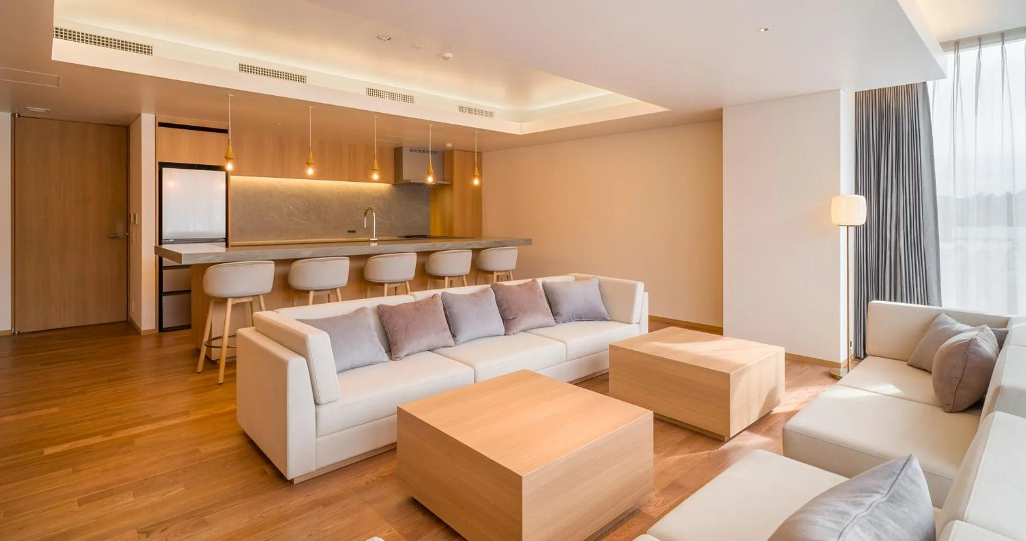 Living room in HOTEL LA VIGNE HAKUBA by Onko Chishin