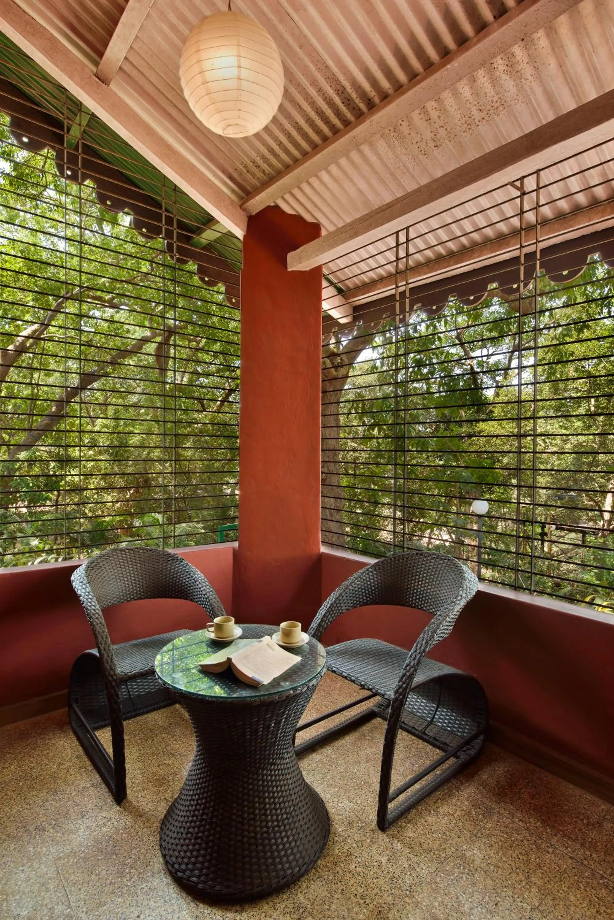 Seating area in Radha Cottage Resort