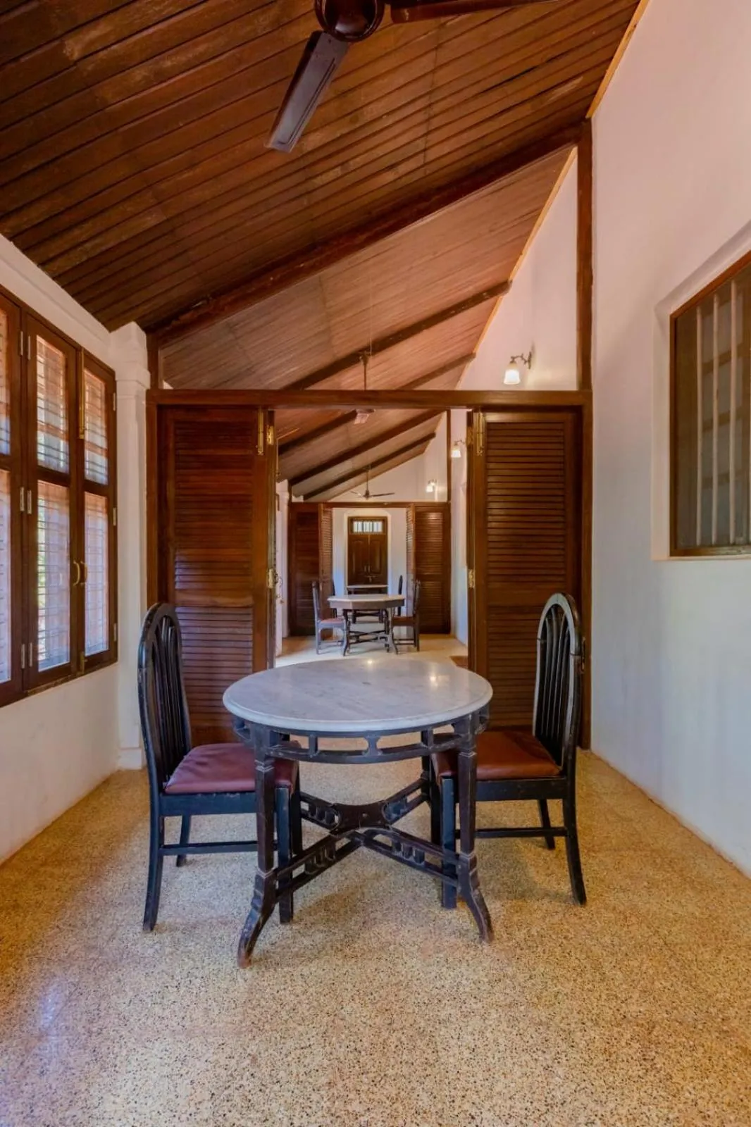 Seating area in Radha Cottage Resort