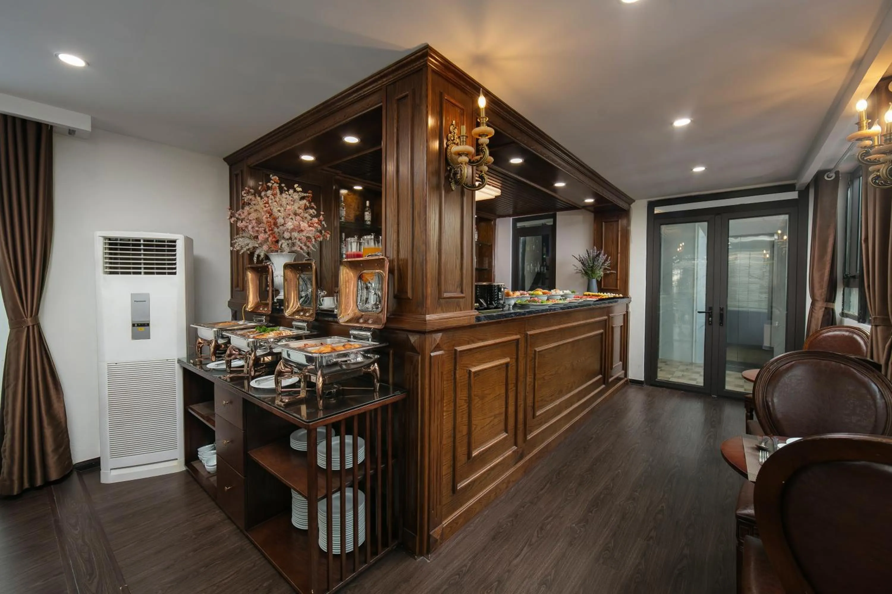 Dining area in TrangTrang Luxury Hotel