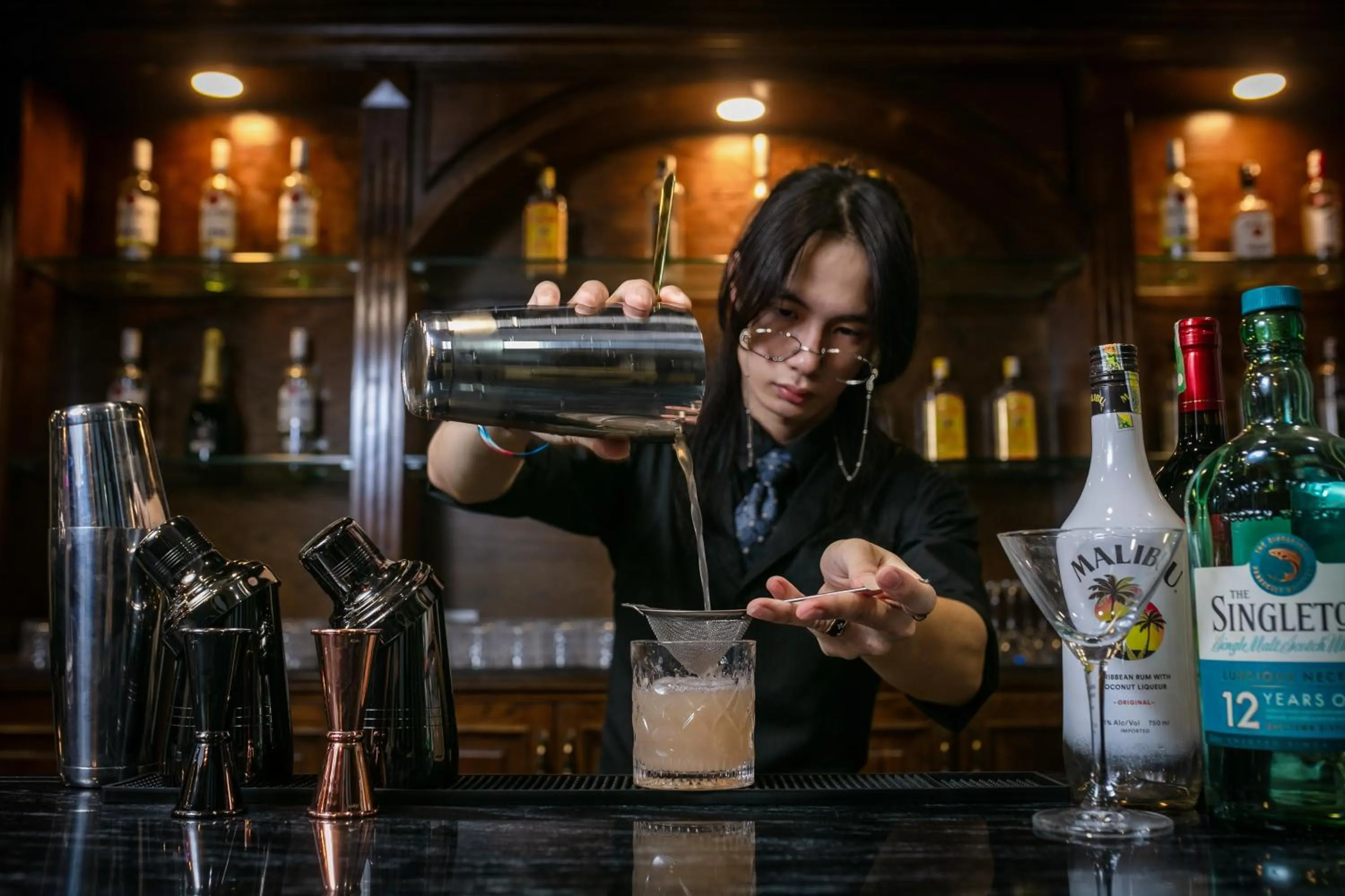 Lounge or bar in TrangTrang Luxury Hotel