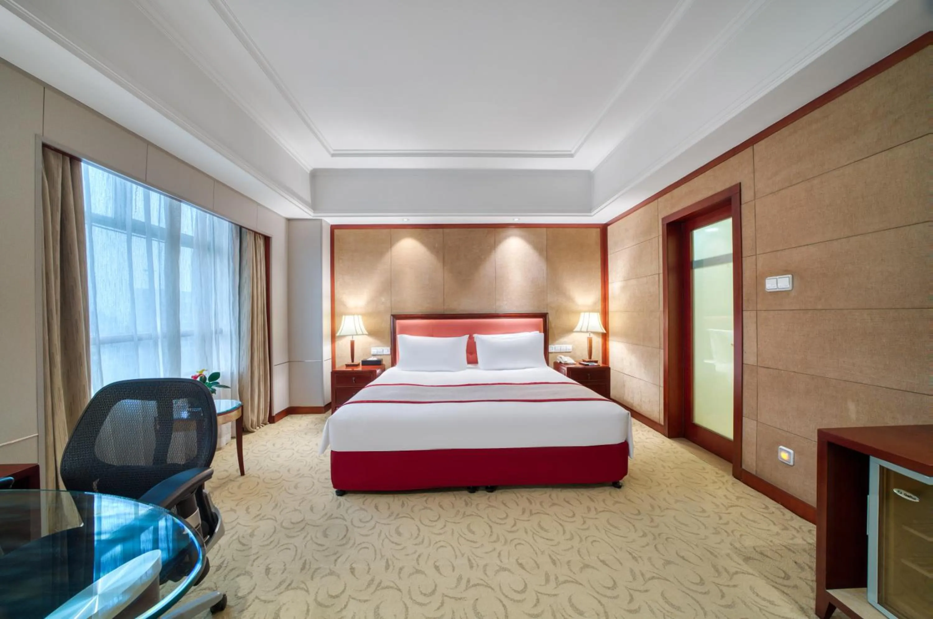 Bed in Hangzhou Haiwaihai Communication Hotel