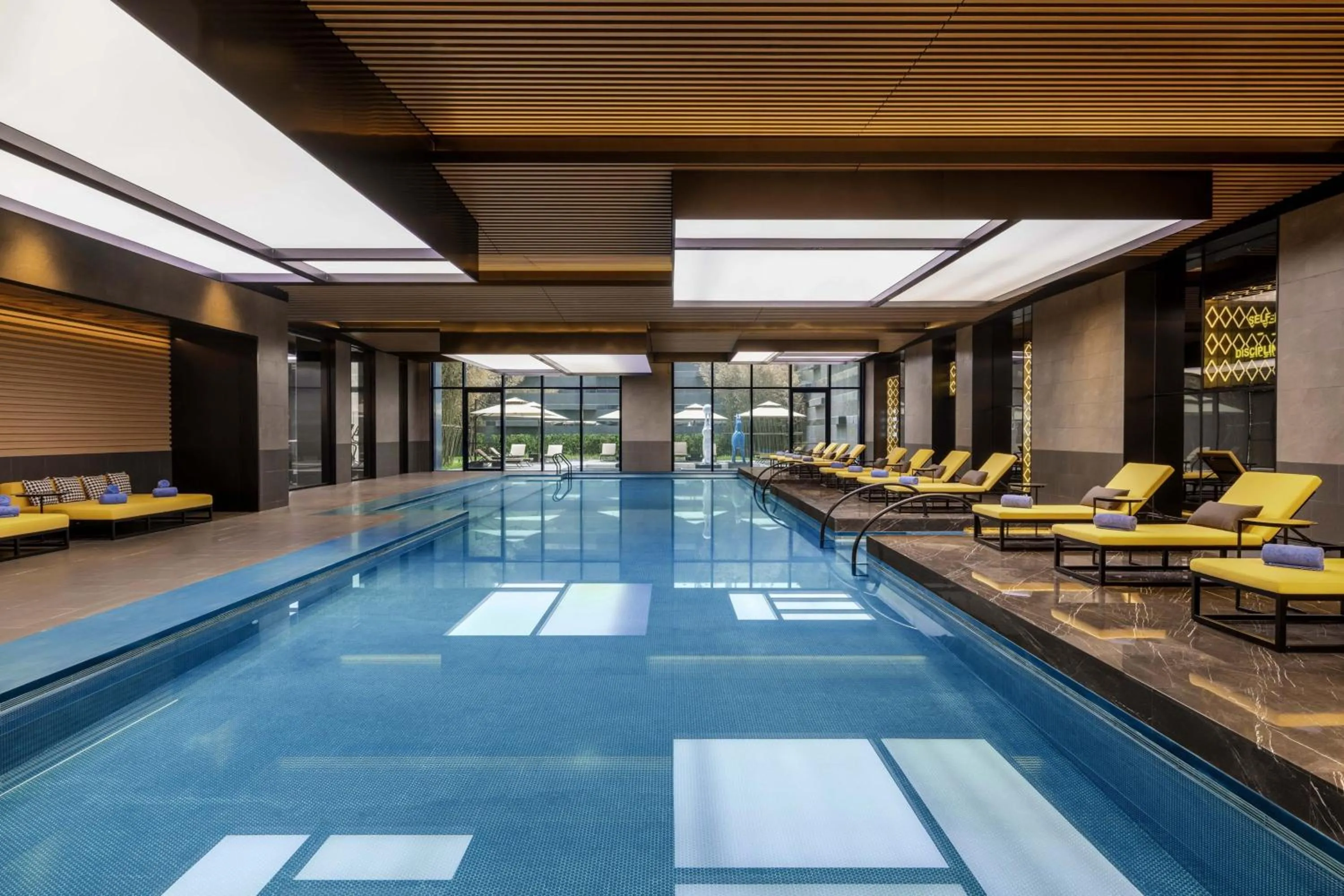 Swimming pool in Renaissance Beijing Haidian Hotel