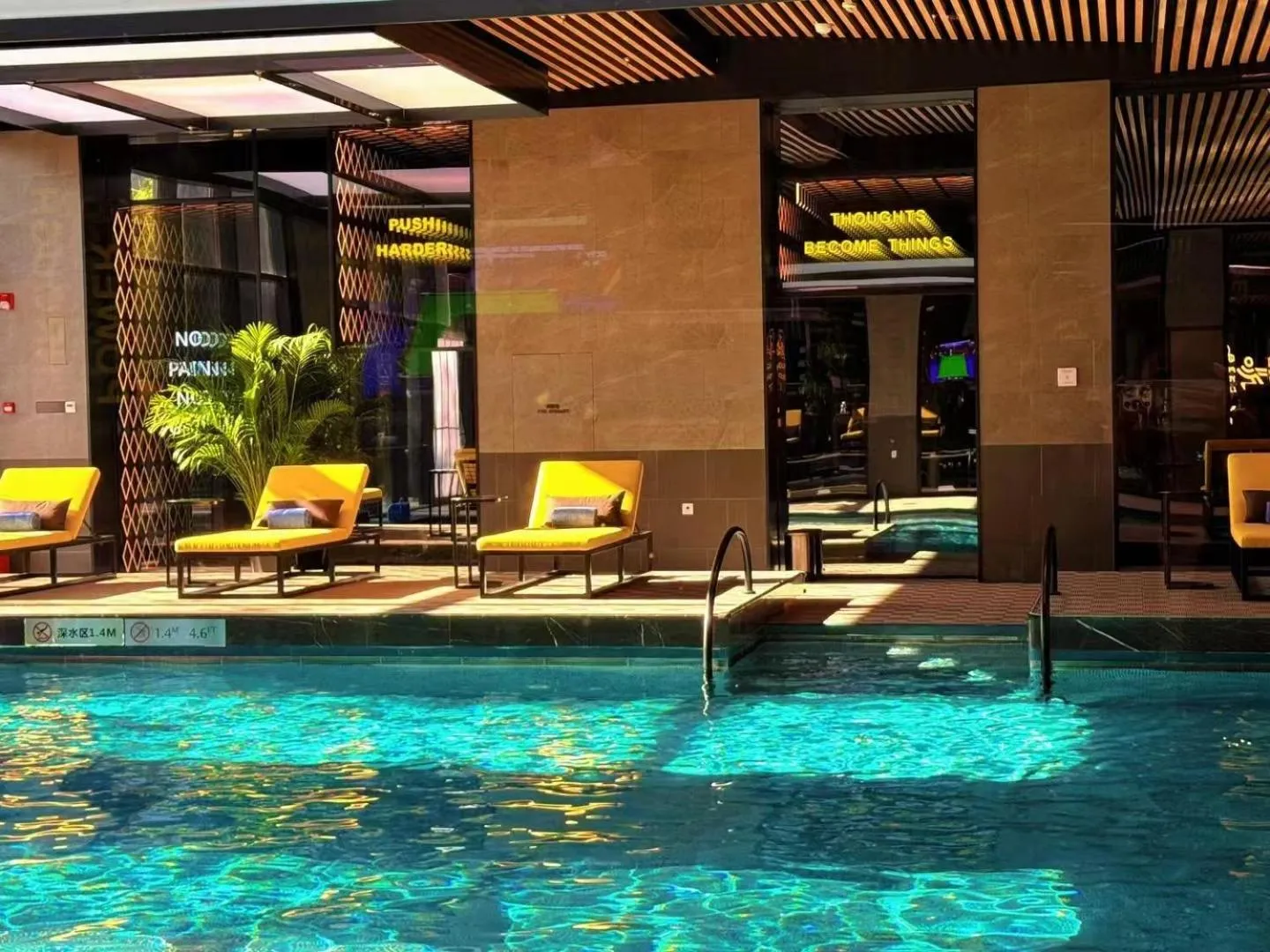 Swimming pool in Renaissance Beijing Haidian Hotel