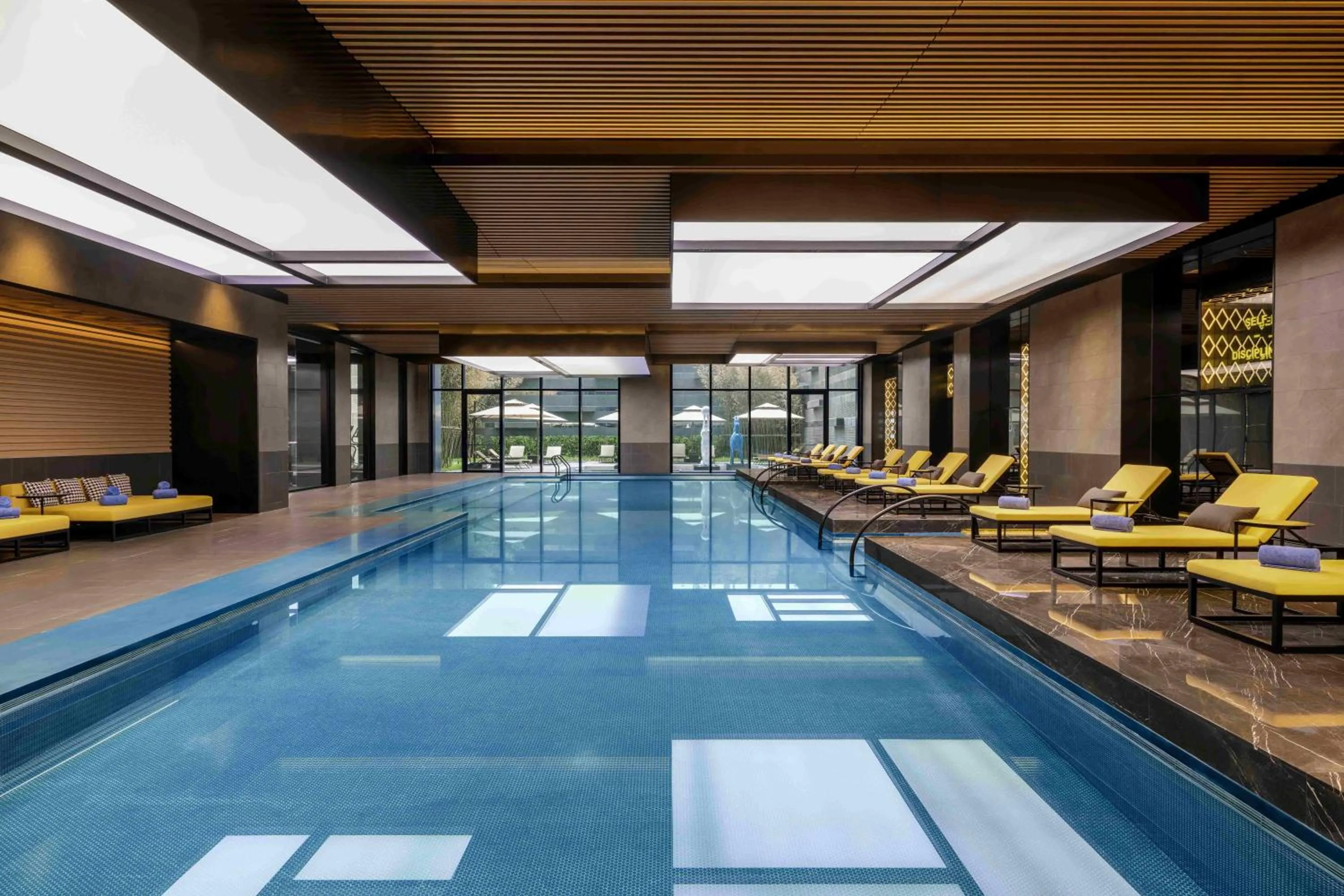 Swimming pool in Renaissance Beijing Haidian Hotel