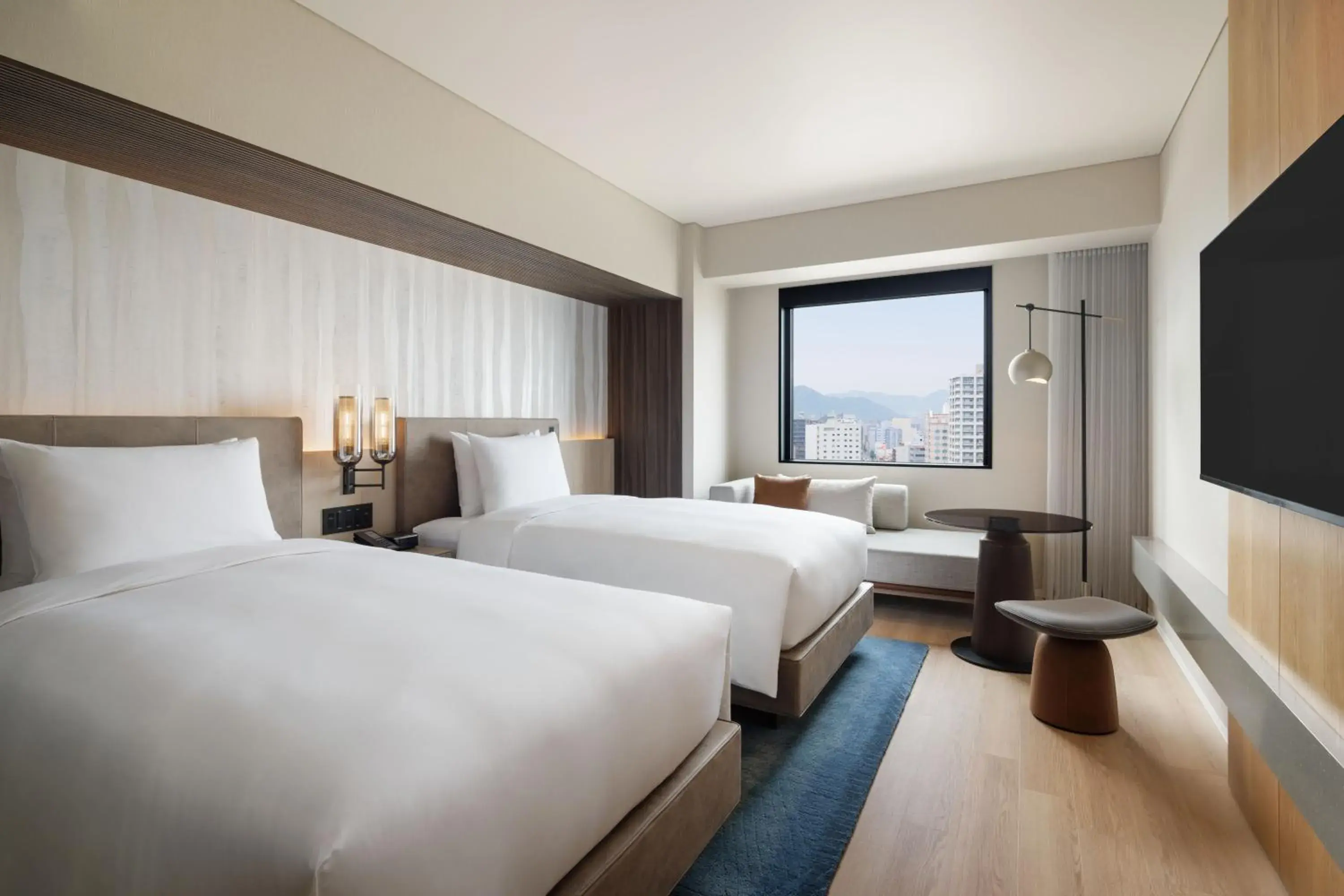 Corner Twin Room in Courtyard by Marriott Sapporo Corner Twin Room in Courtyard by Marriott Sapporo