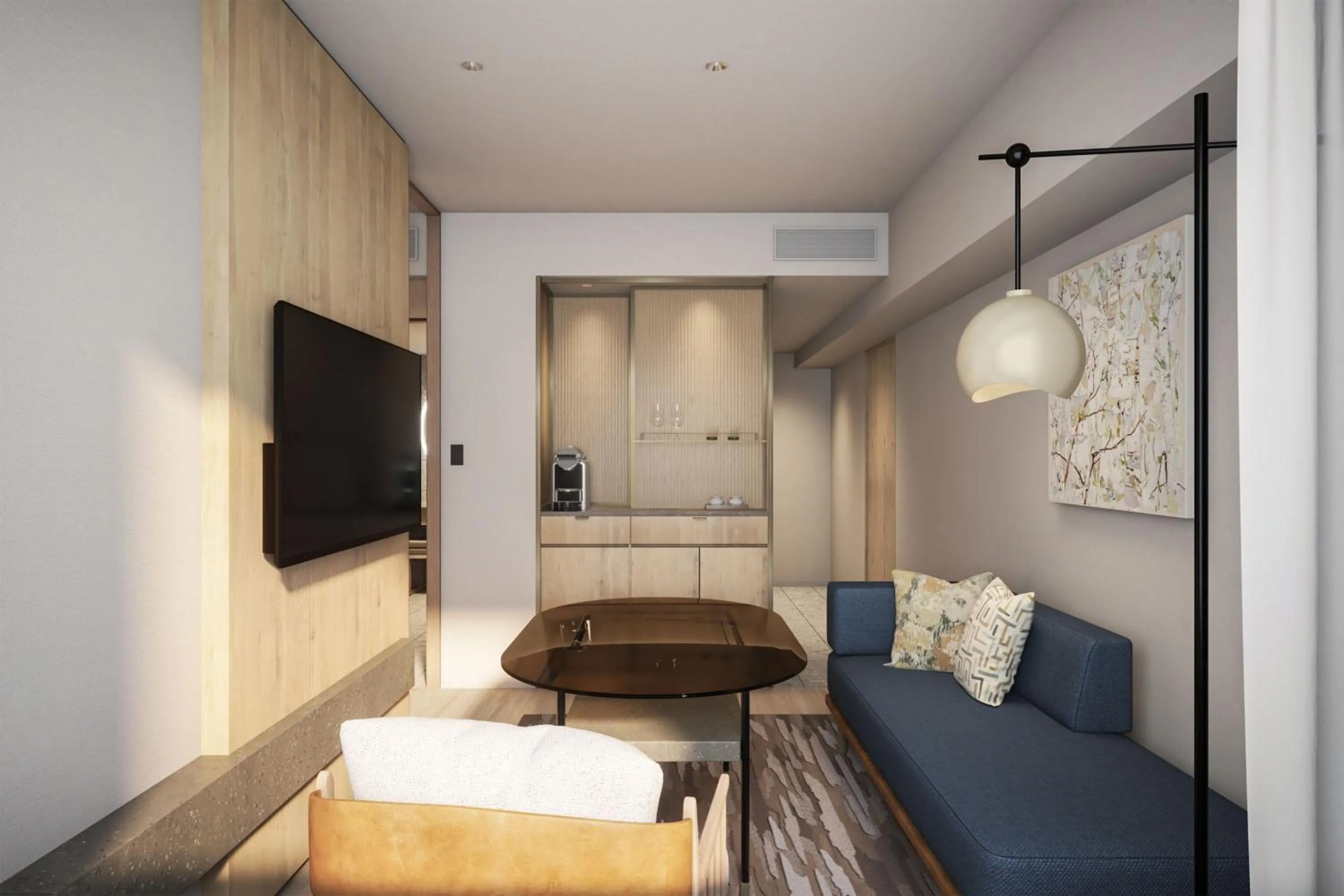 Living room in Courtyard by Marriott Sapporo