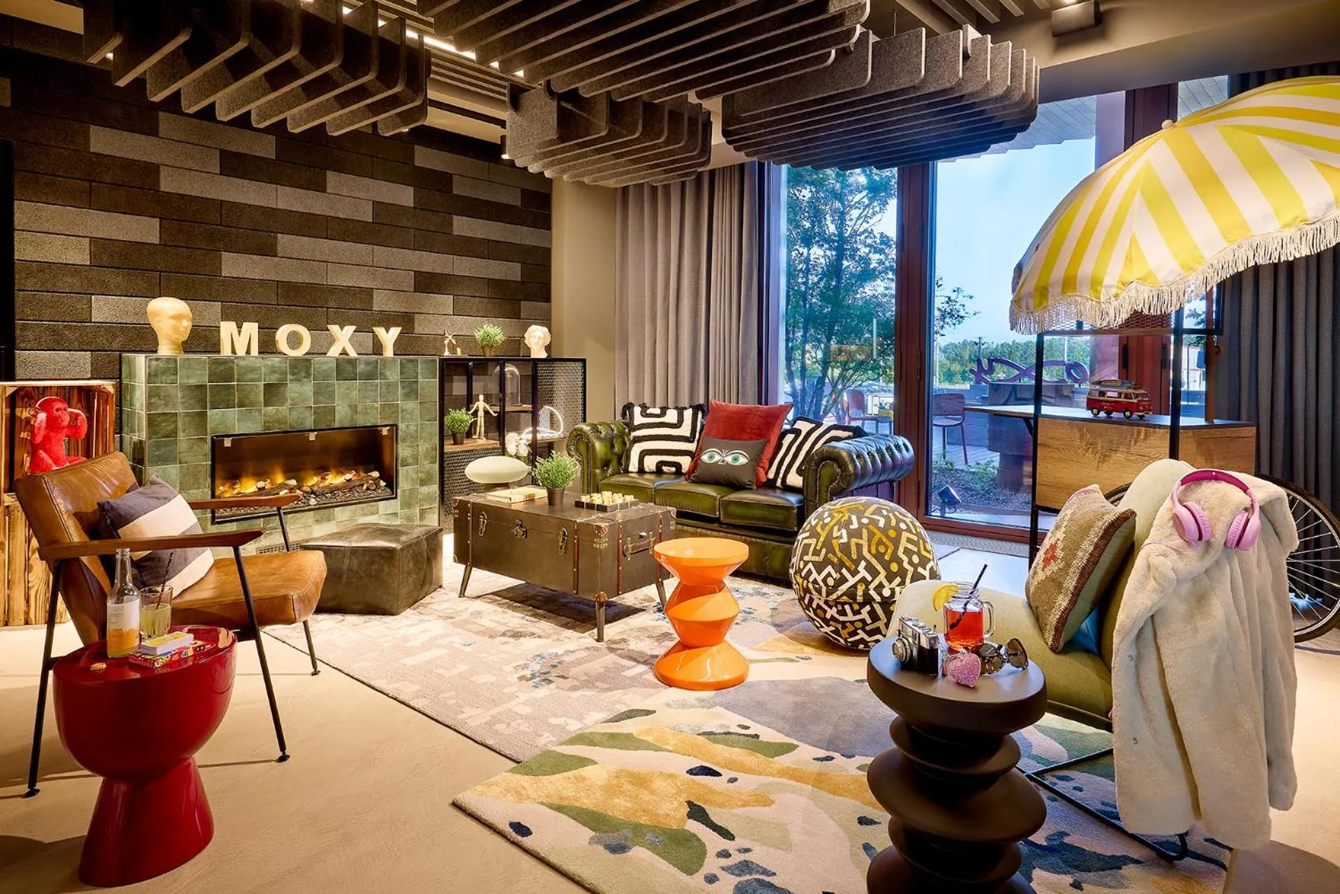 Living room in Moxy Luxembourg Airport