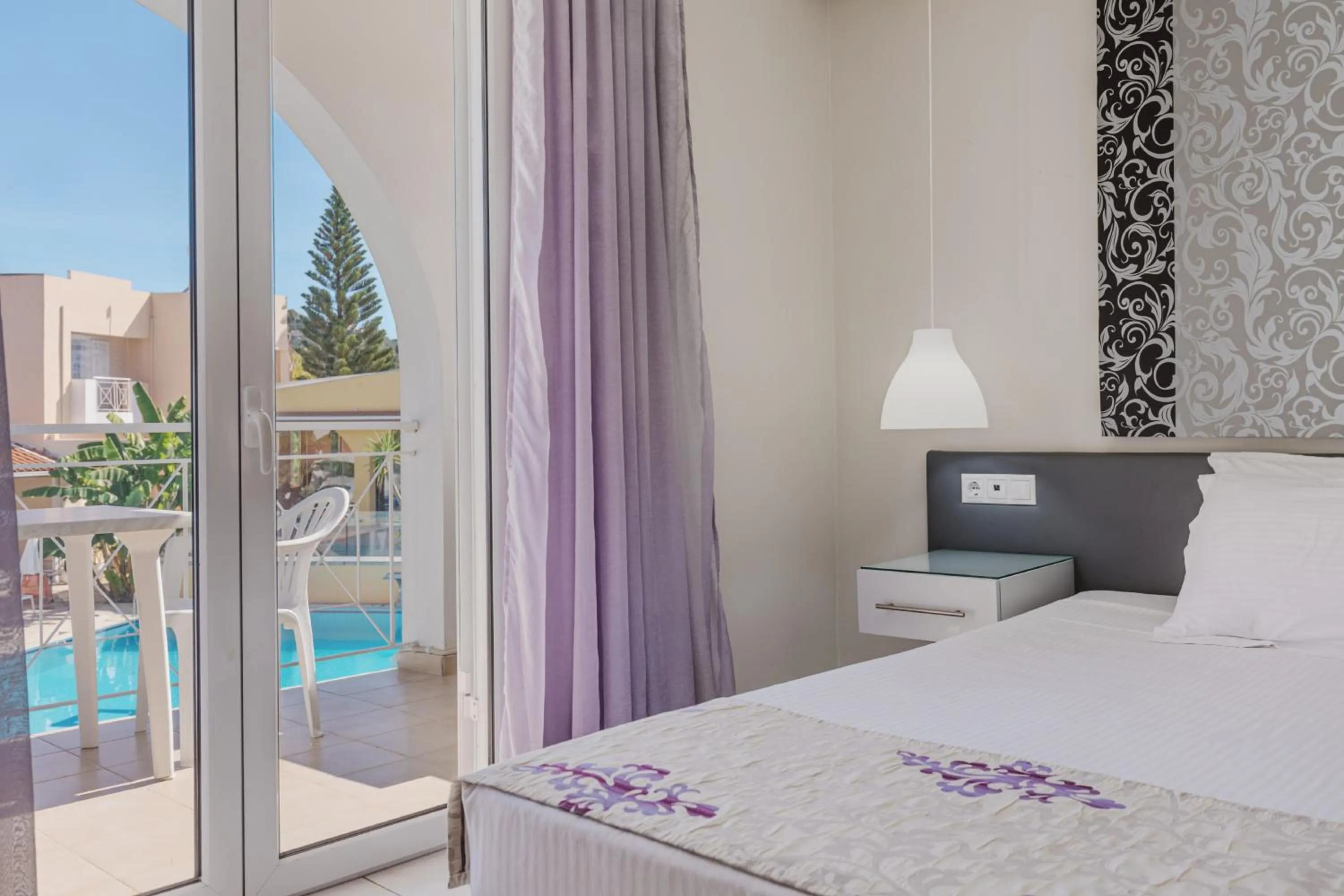 Balcony/Terrace, Bed in Sunrise Zante - Adults Only Hotel