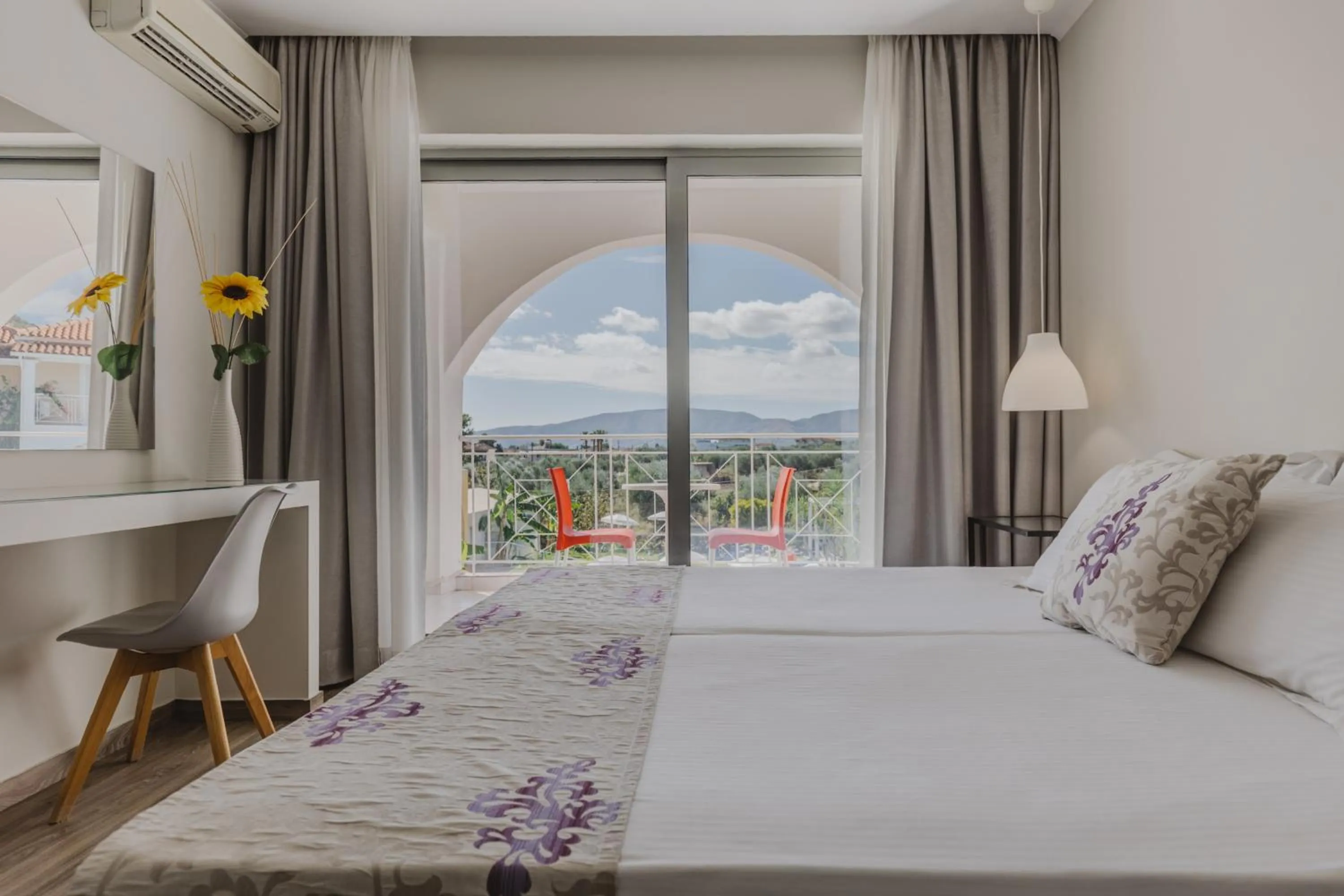 View (from property/room), Bed in Sunrise Zante - Adults Only Hotel