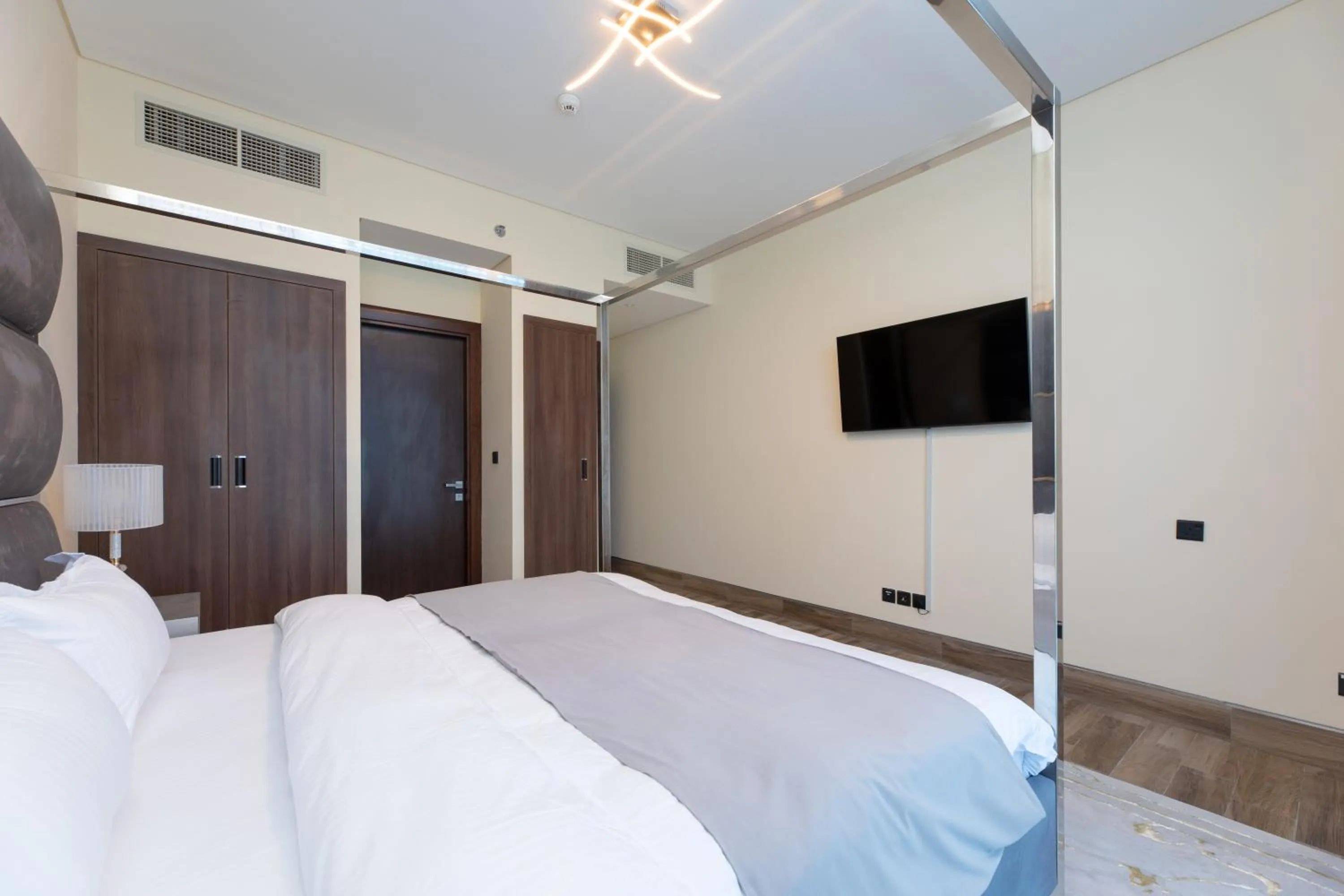 Bed in GLOBALSTAY J One Tower Apartments at Pearl of UAE