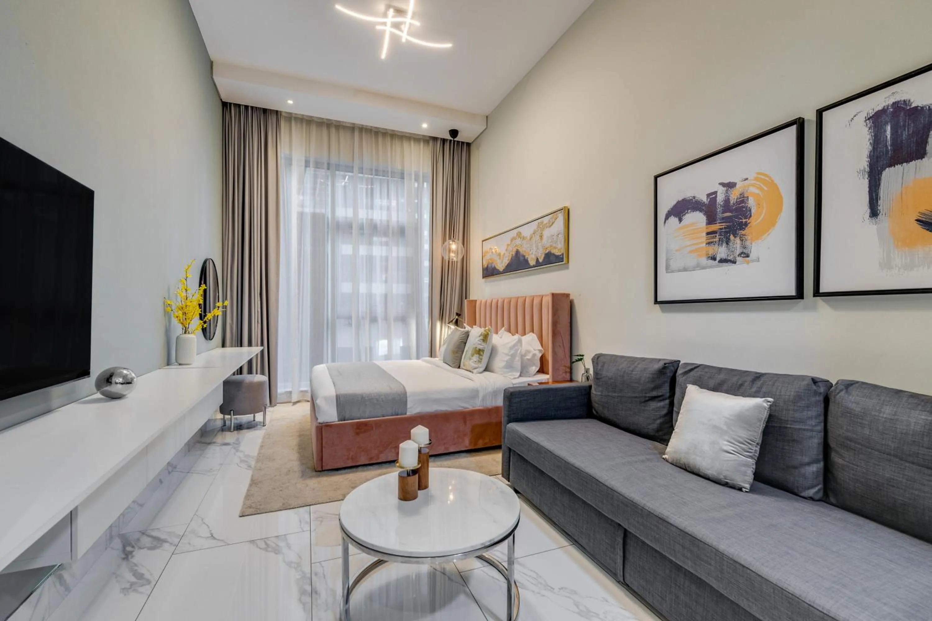 Bed in GLOBALSTAY J One Tower Apartments at Pearl of UAE