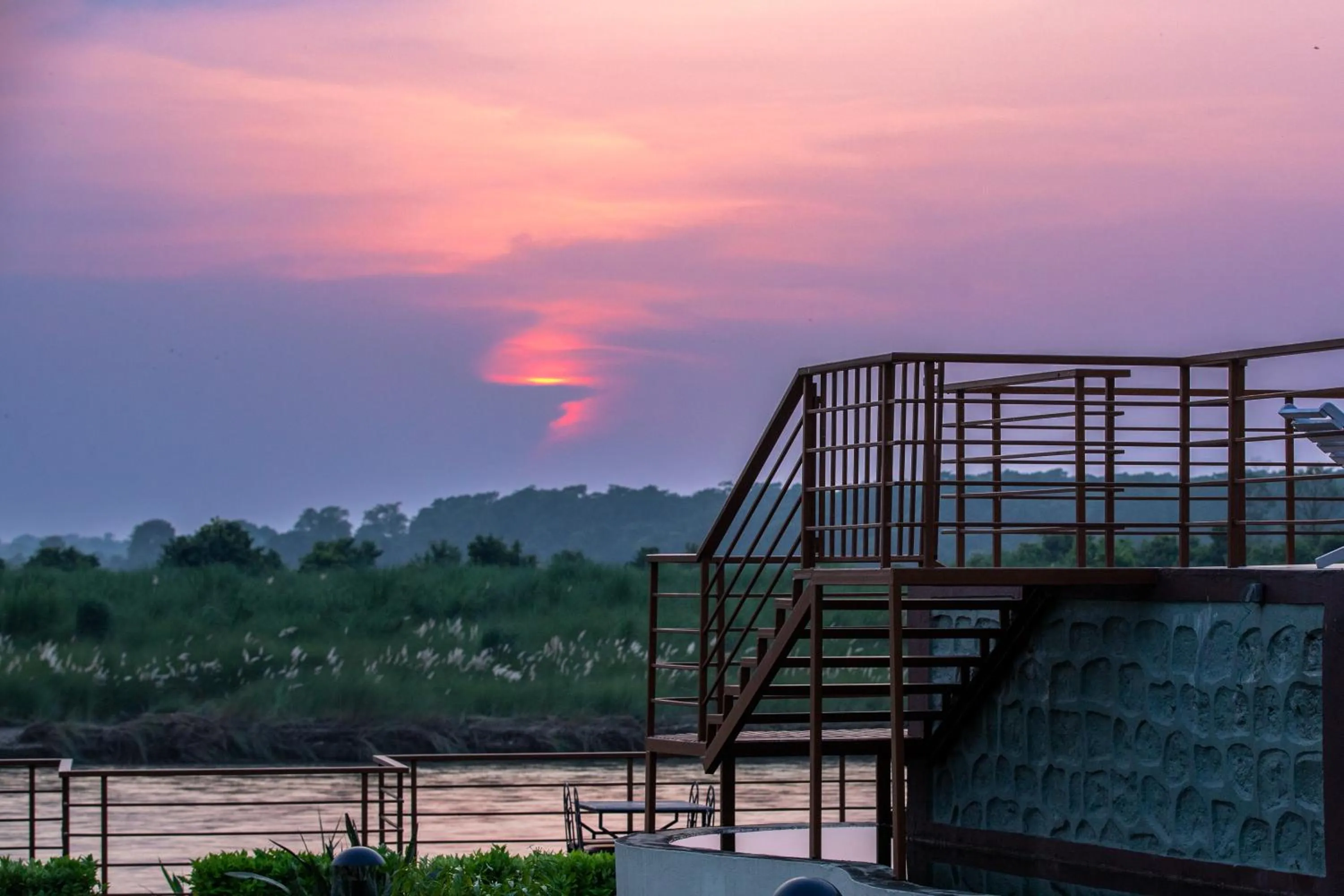 Natural landscape in Park Safari Resort, Chitwan National Park