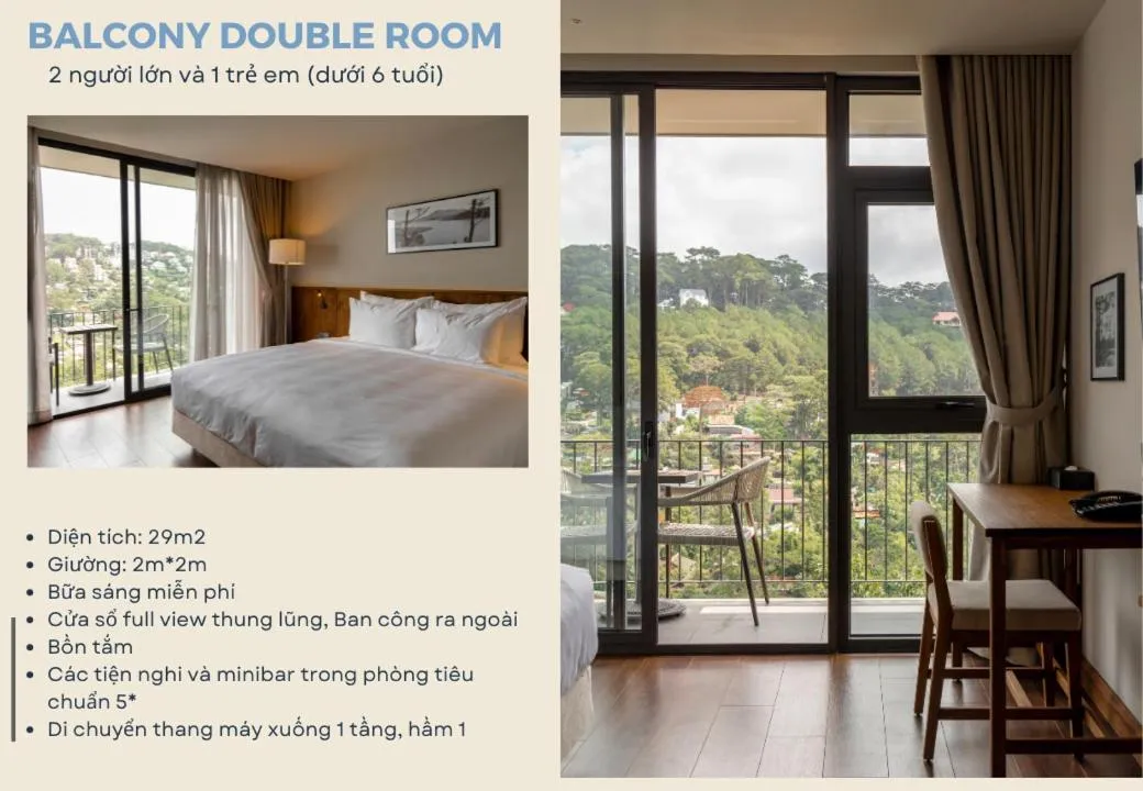 Text overlay, Bed in HLS Dalat Lodge