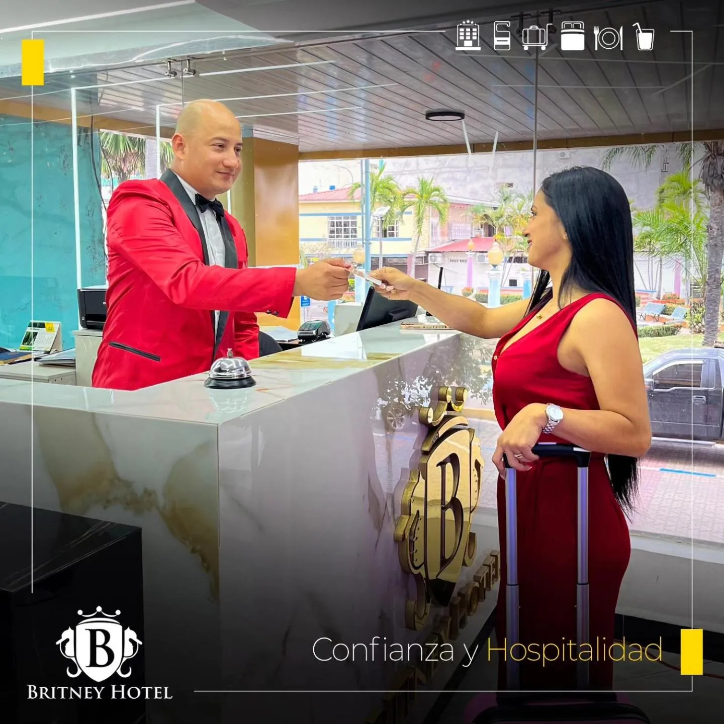 Lobby or reception in BRITNEY HOTEL Machala