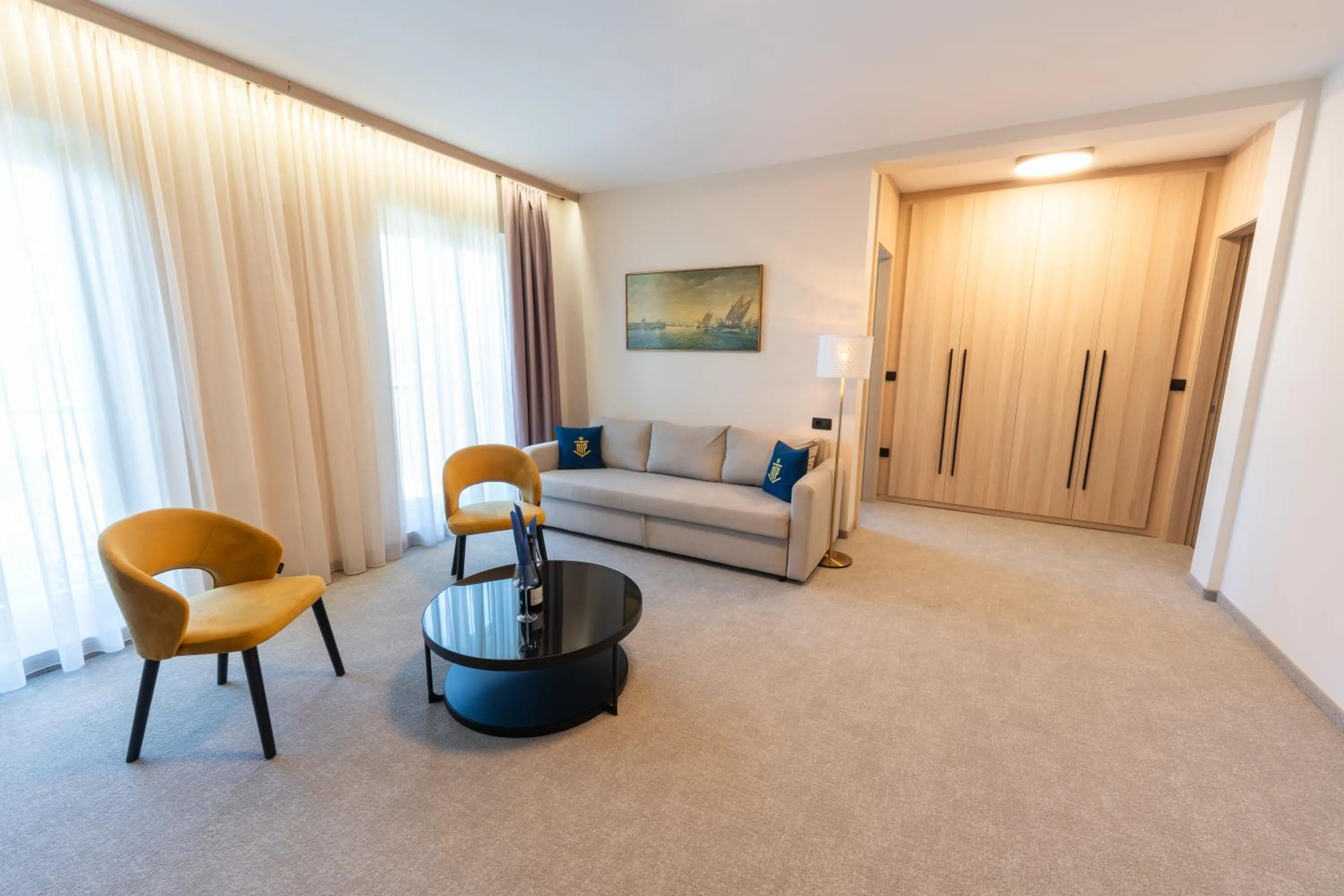 Living room, Bed in Sea Resort Marina Portoroz