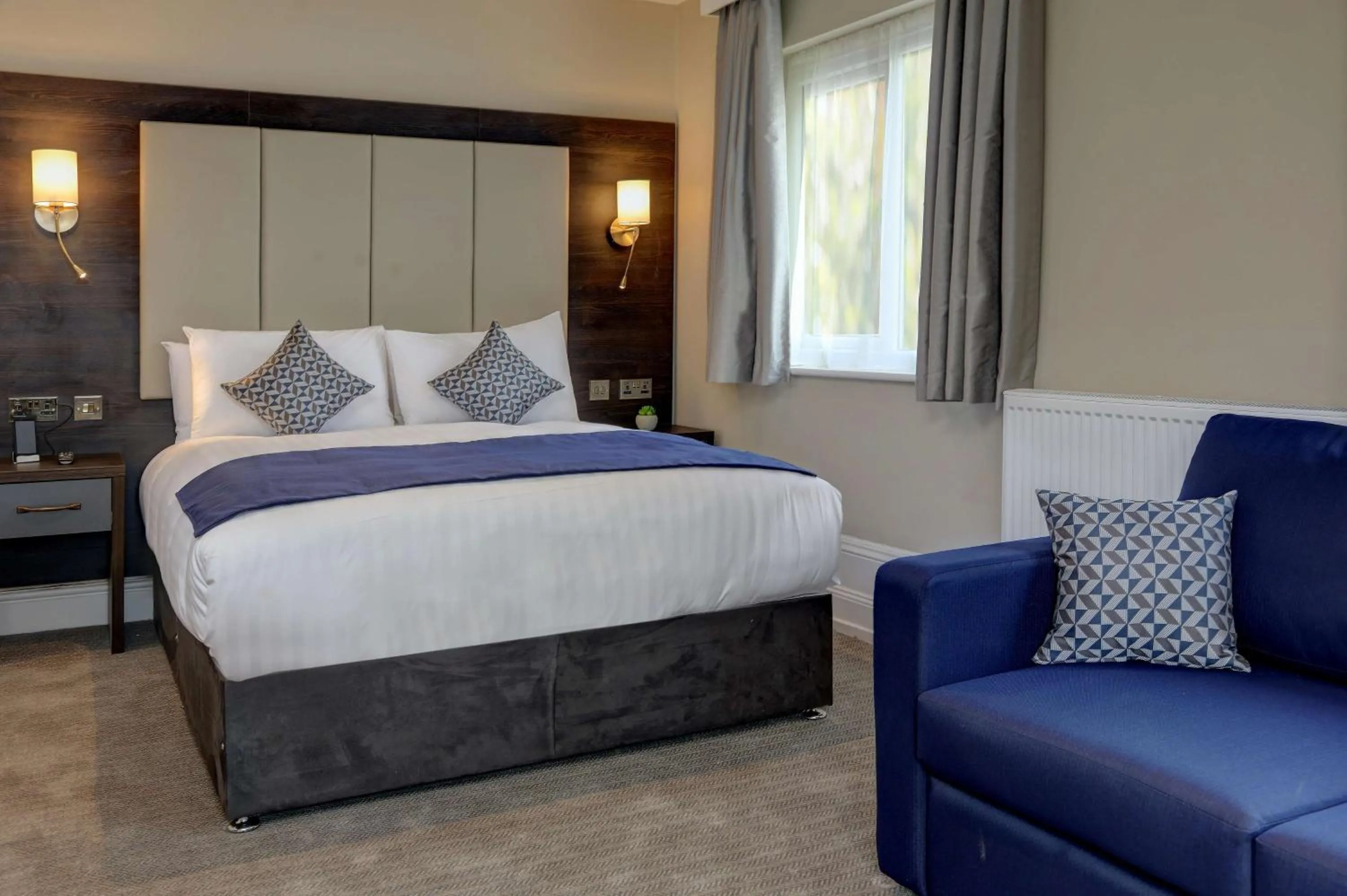 Bedroom, Bed in Trafford Hall Hotel Manchester, Trademark Collection by Wyndham