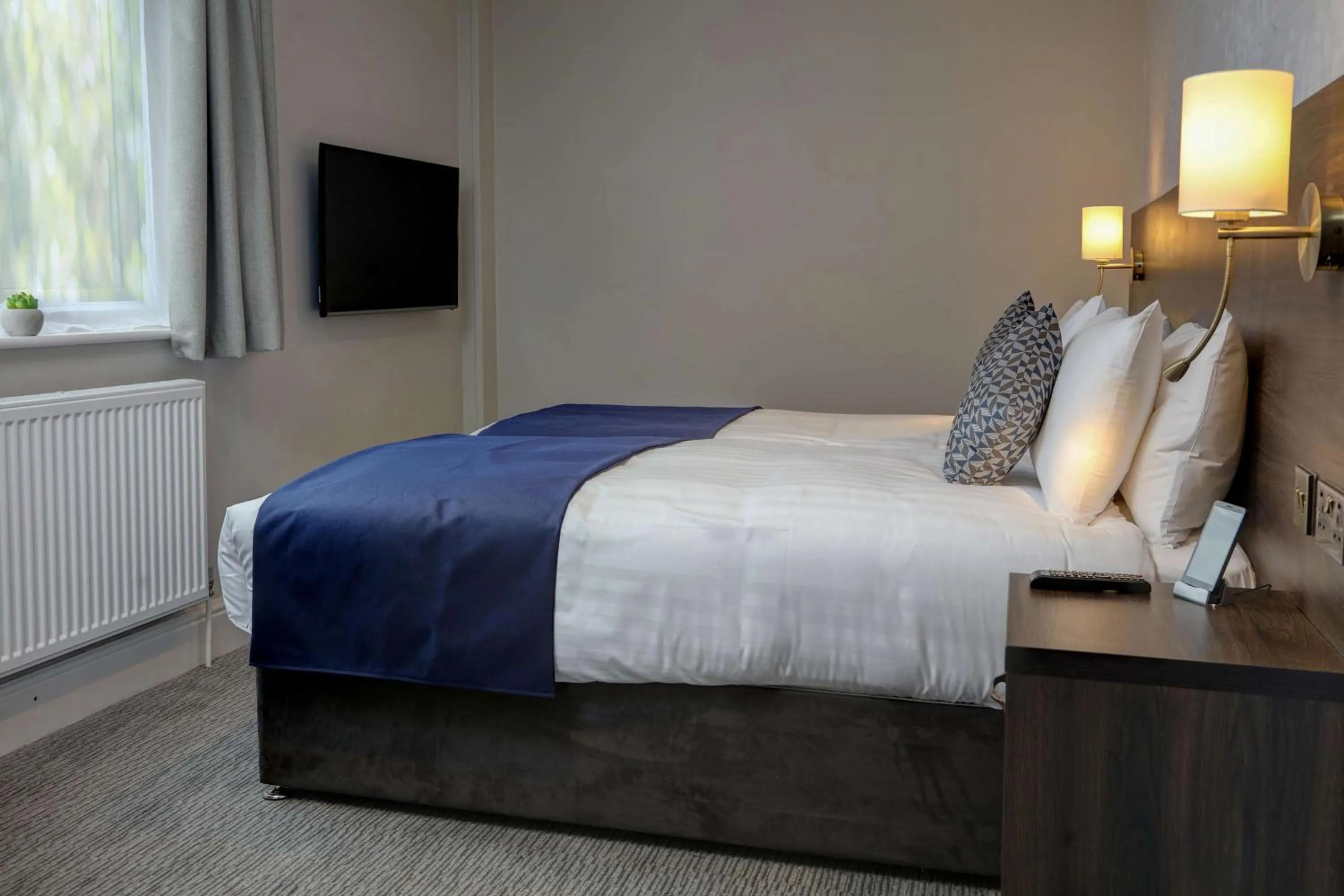 Bedroom, Bed in Trafford Hall Hotel Manchester, Trademark Collection by Wyndham