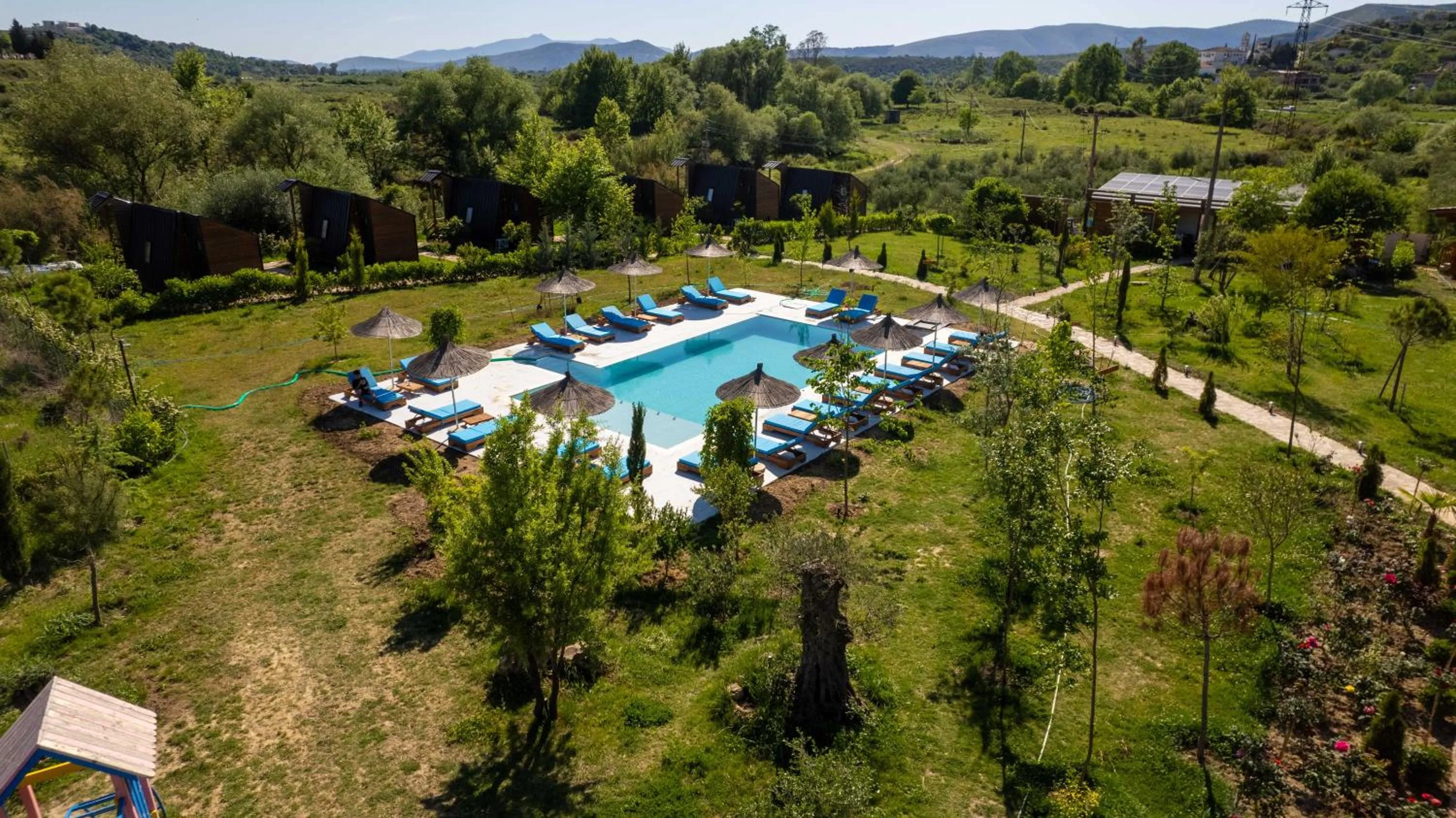 Pool view in Mesopotam Agrotourism Resort