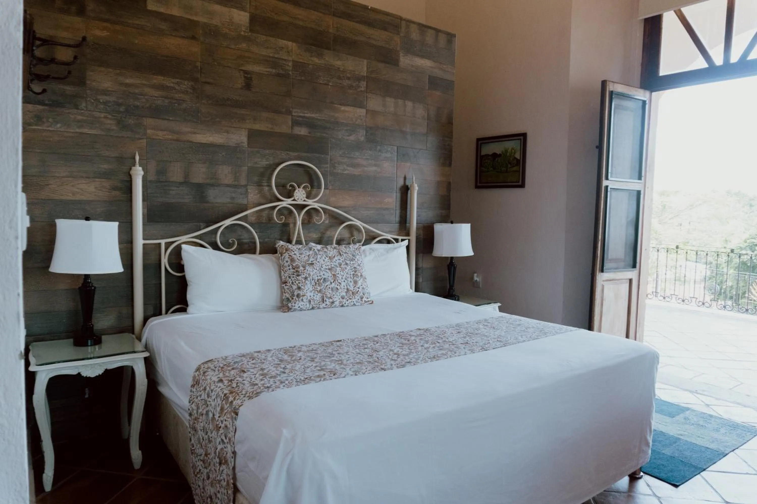 Bed in Hacienda San Nicolas de las Fuentes