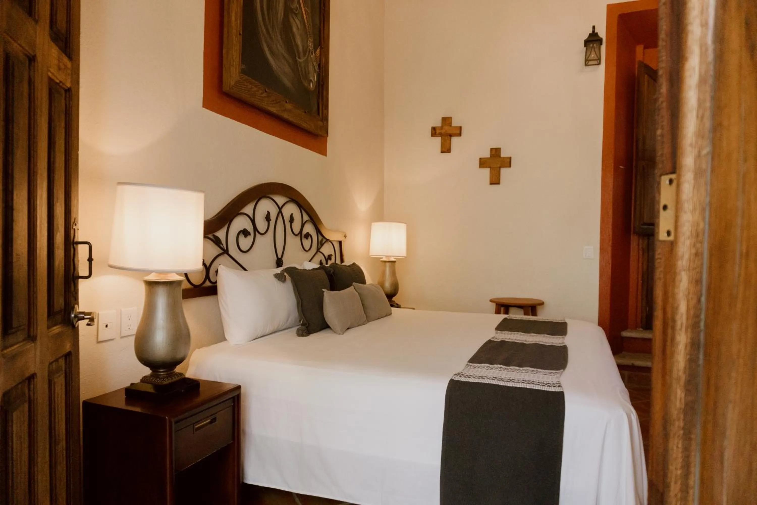 Bed in Hacienda San Nicolas de las Fuentes