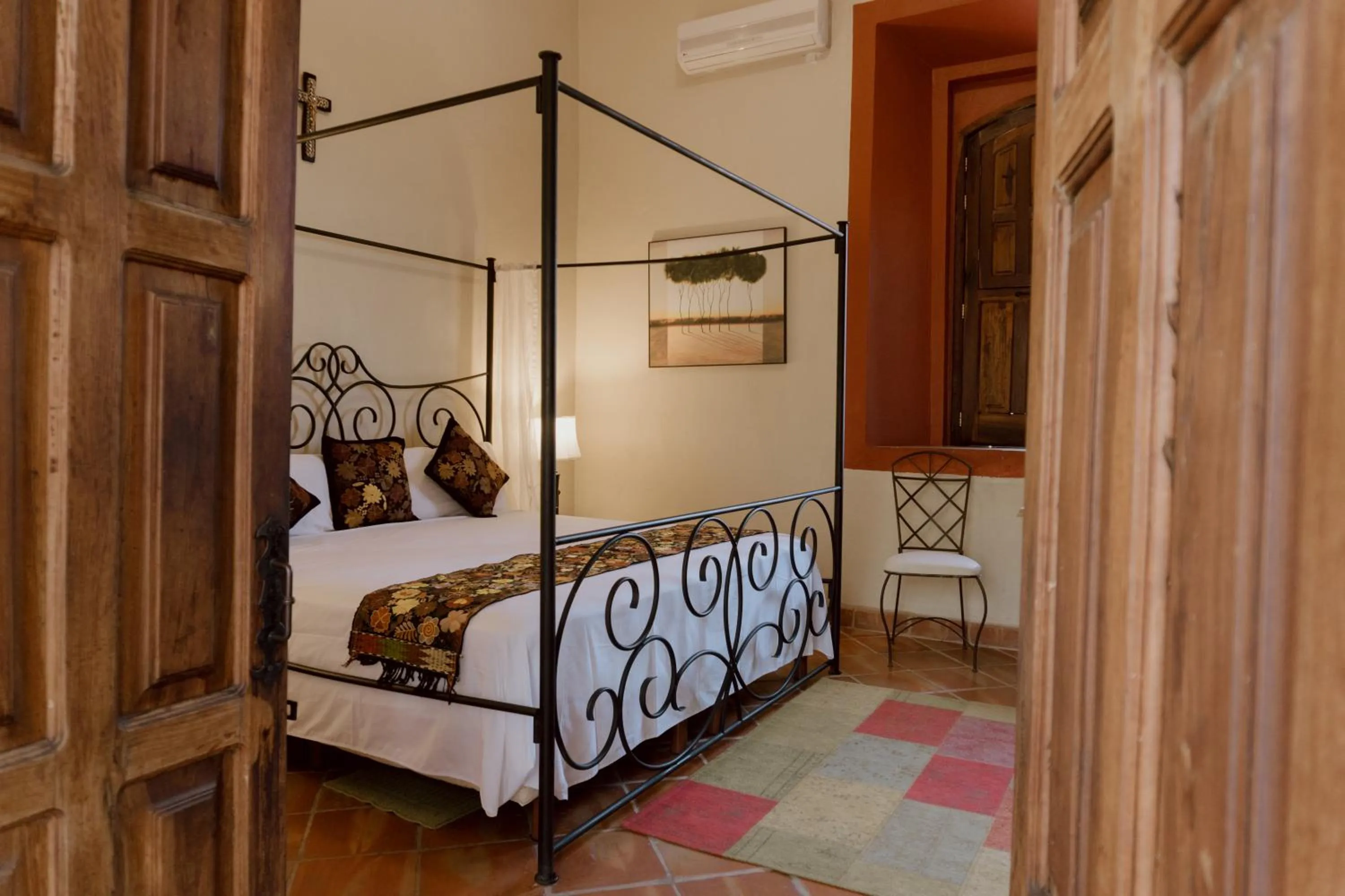 Bed in Hacienda San Nicolas de las Fuentes