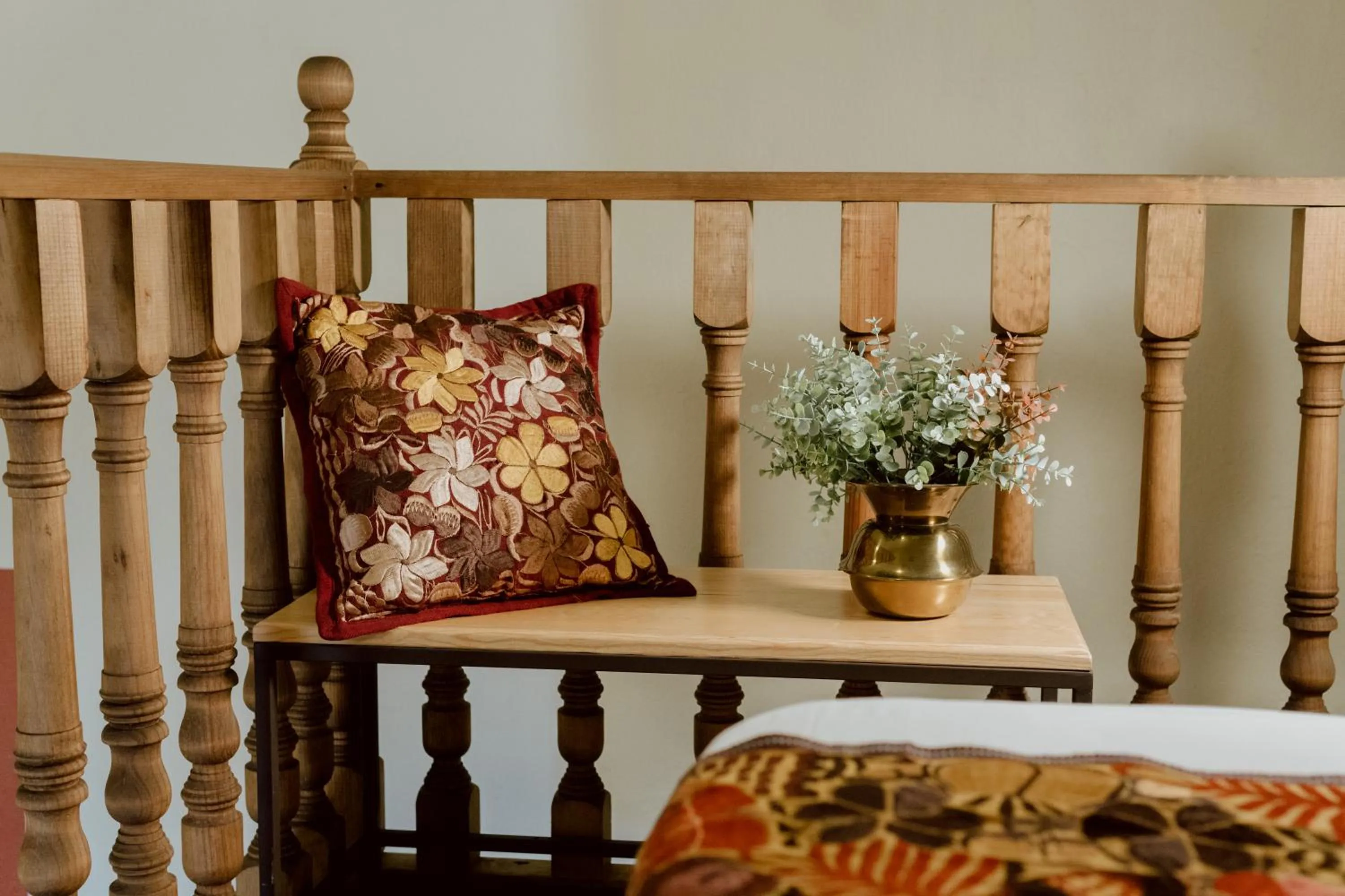 Bed in Hacienda San Nicolas de las Fuentes