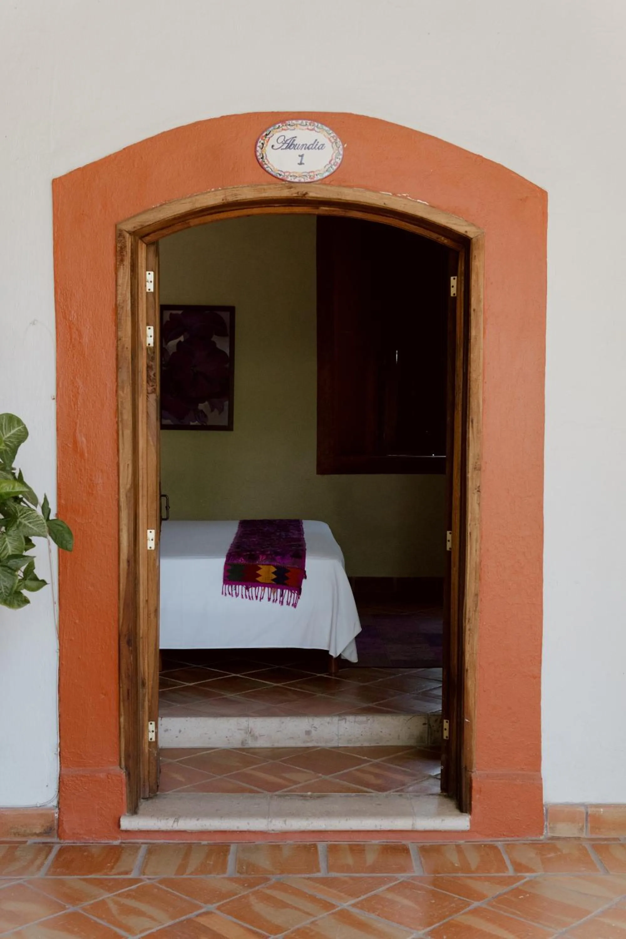 Bed in Hacienda San Nicolas de las Fuentes