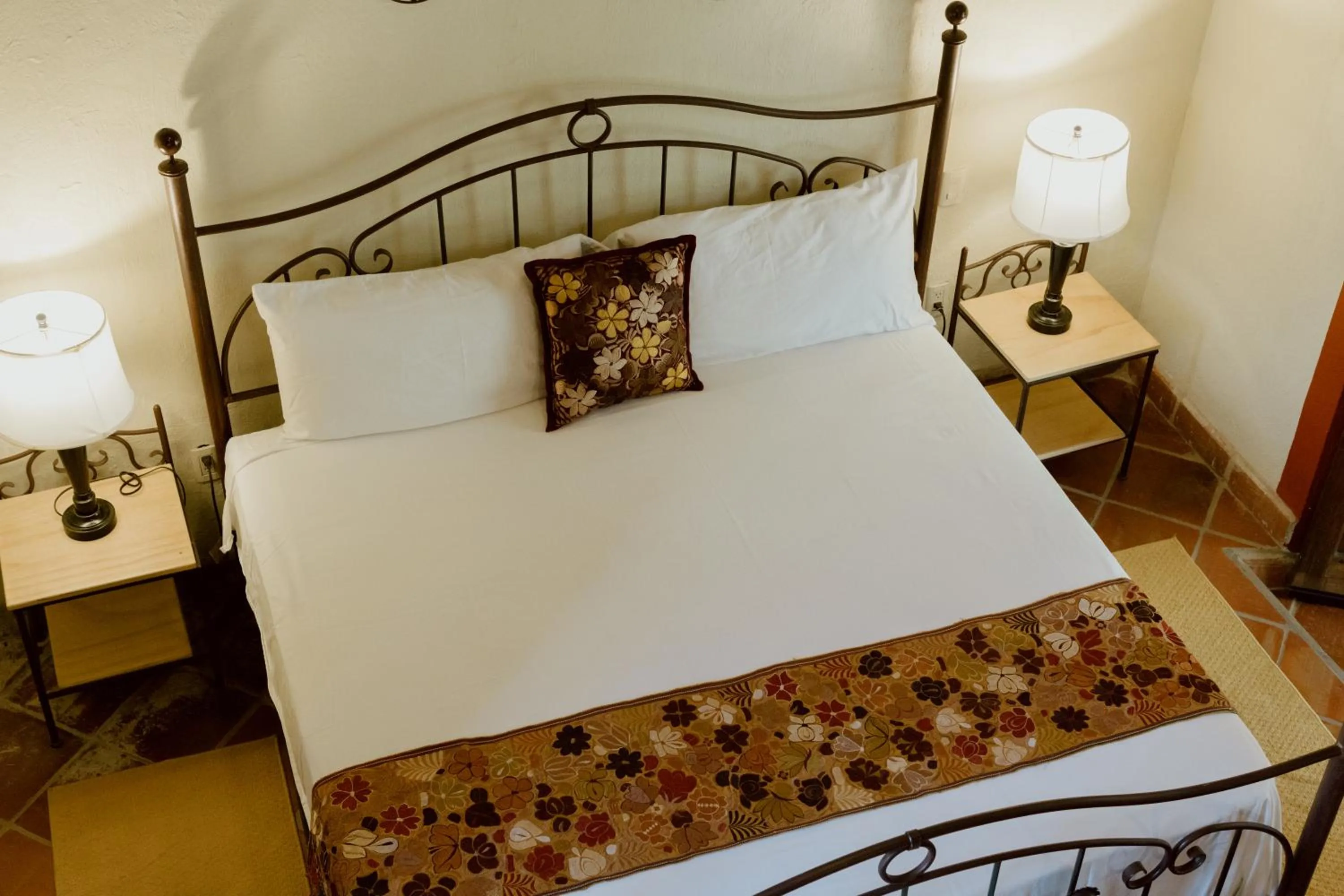 Bed in Hacienda San Nicolas de las Fuentes