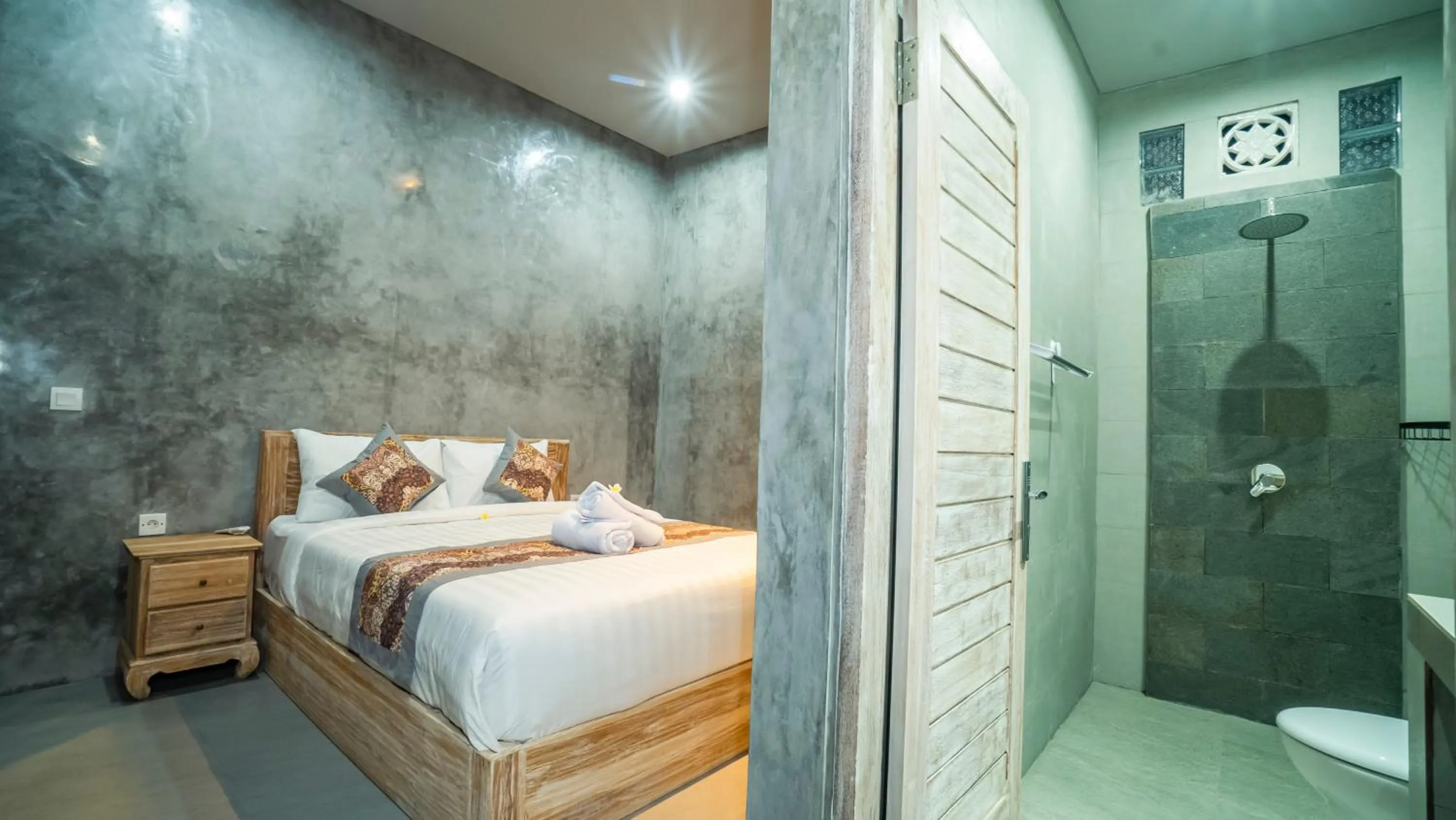 Shower, Bed in Skyline House Ubud View by EPS