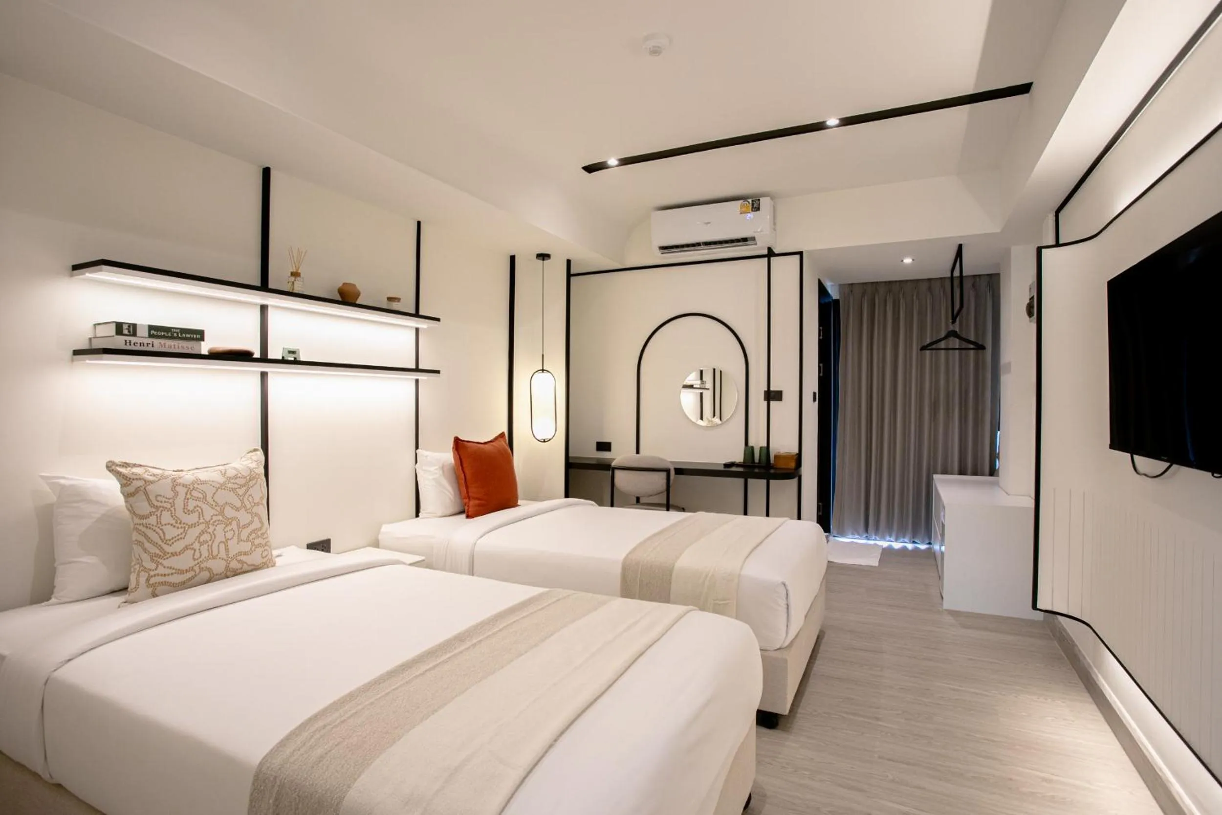 Bed in Pillow B Hotel