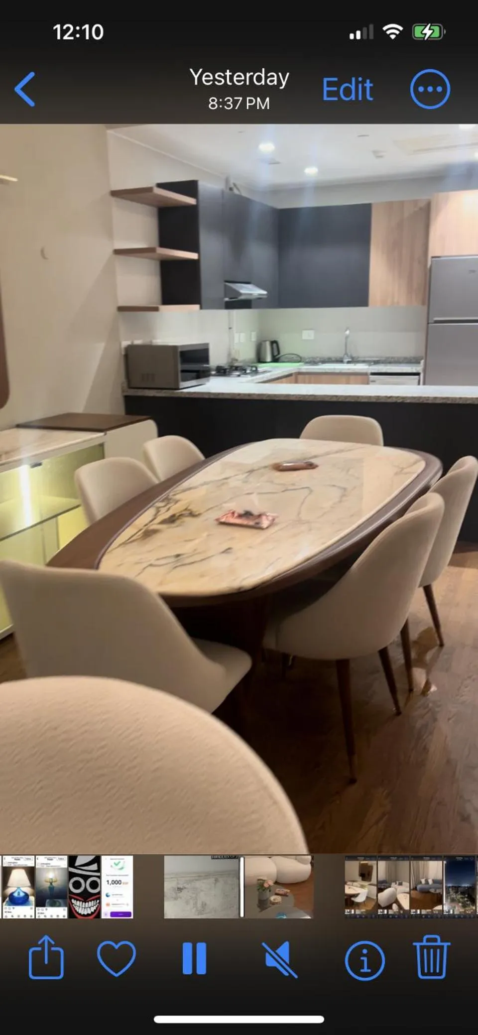 Dining area in Luxury stay