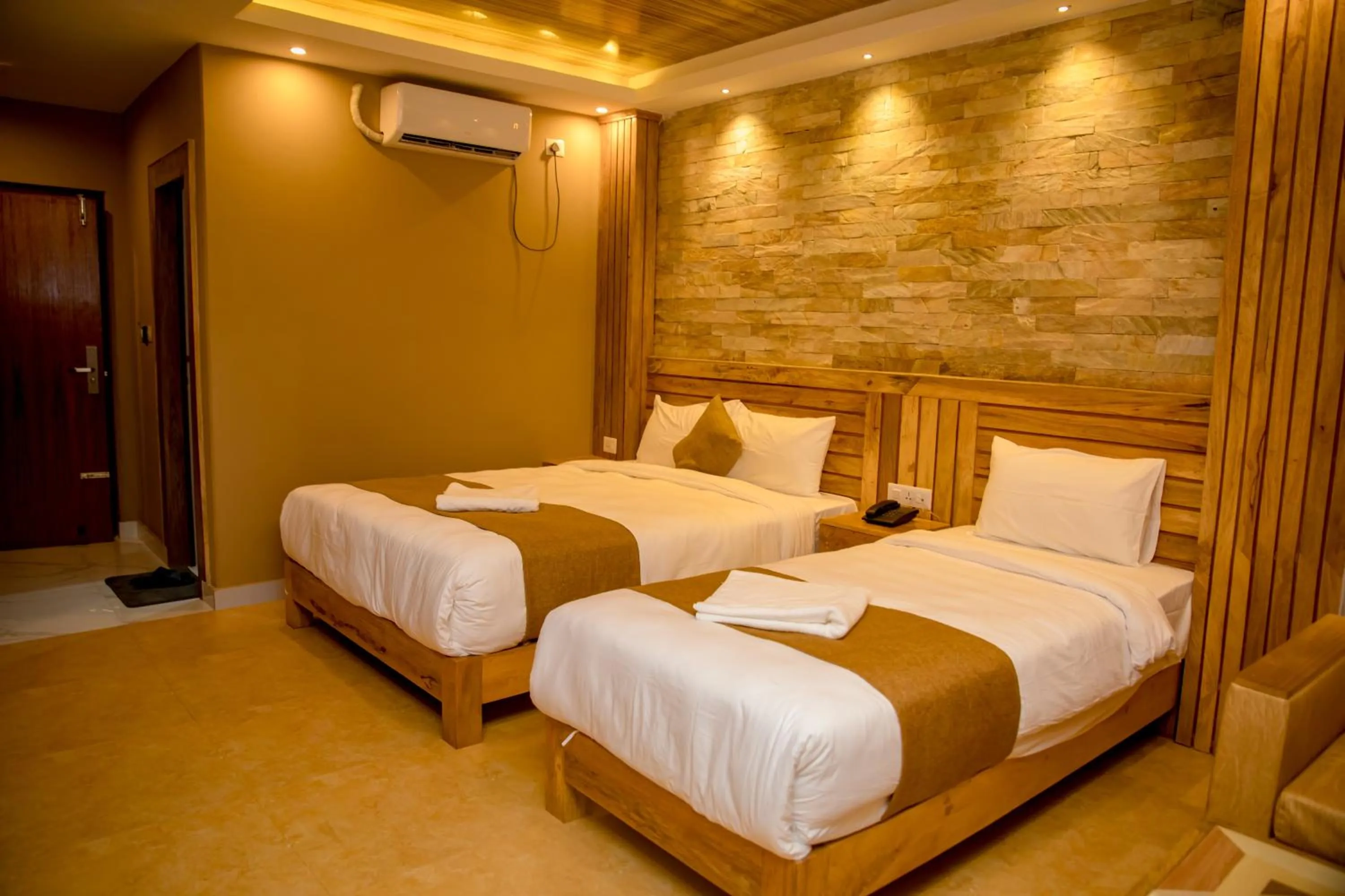 Bed in Hotel Matina Suites