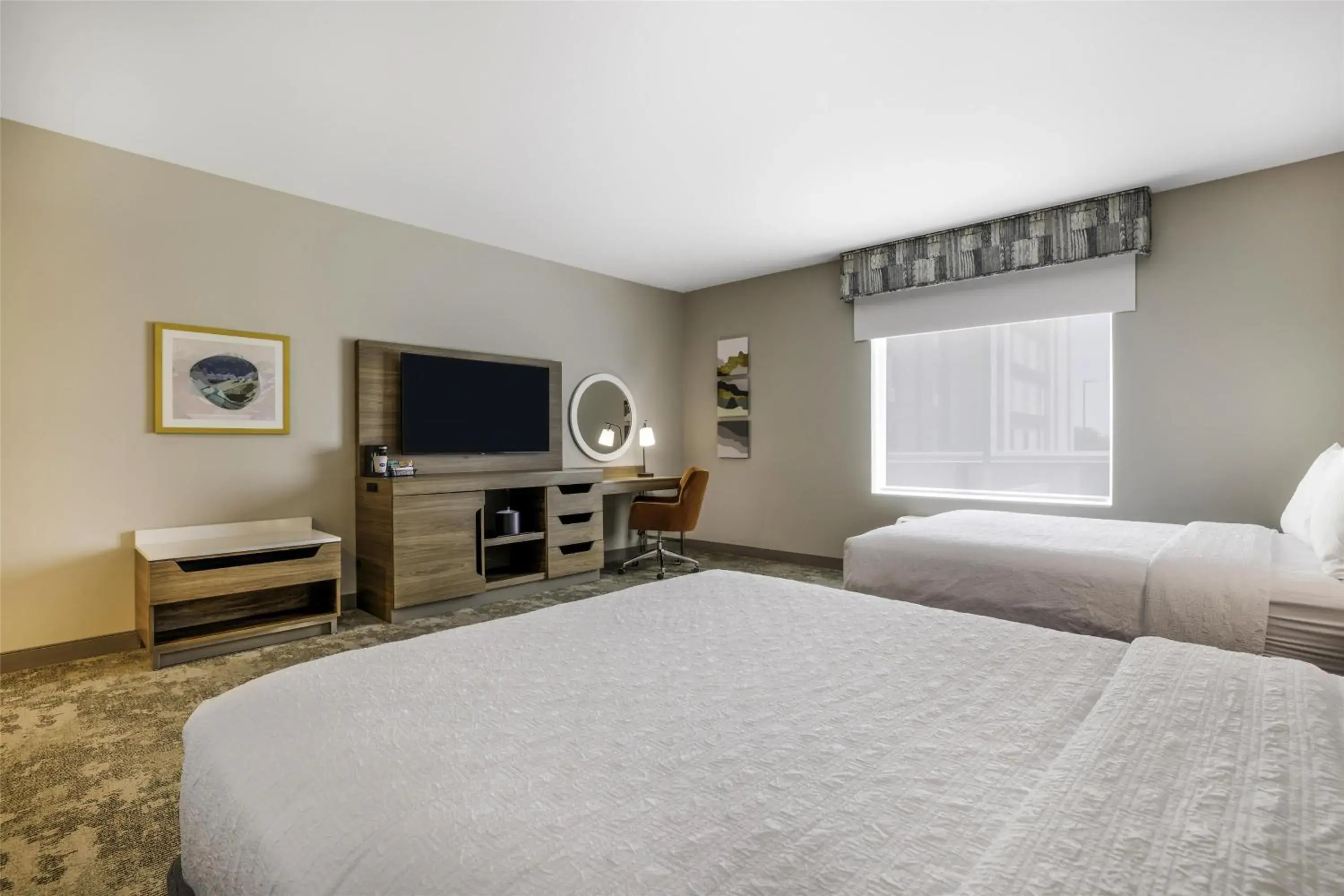 Queen Room with Two Queen Beds and Bath Tub - Mobility Accessible in Hampton Inn Aurora Medical Center Denver Queen Room with Two Queen Beds and Bath Tub - Mobility Accessible in Hampton Inn Aurora Medical Center Denver