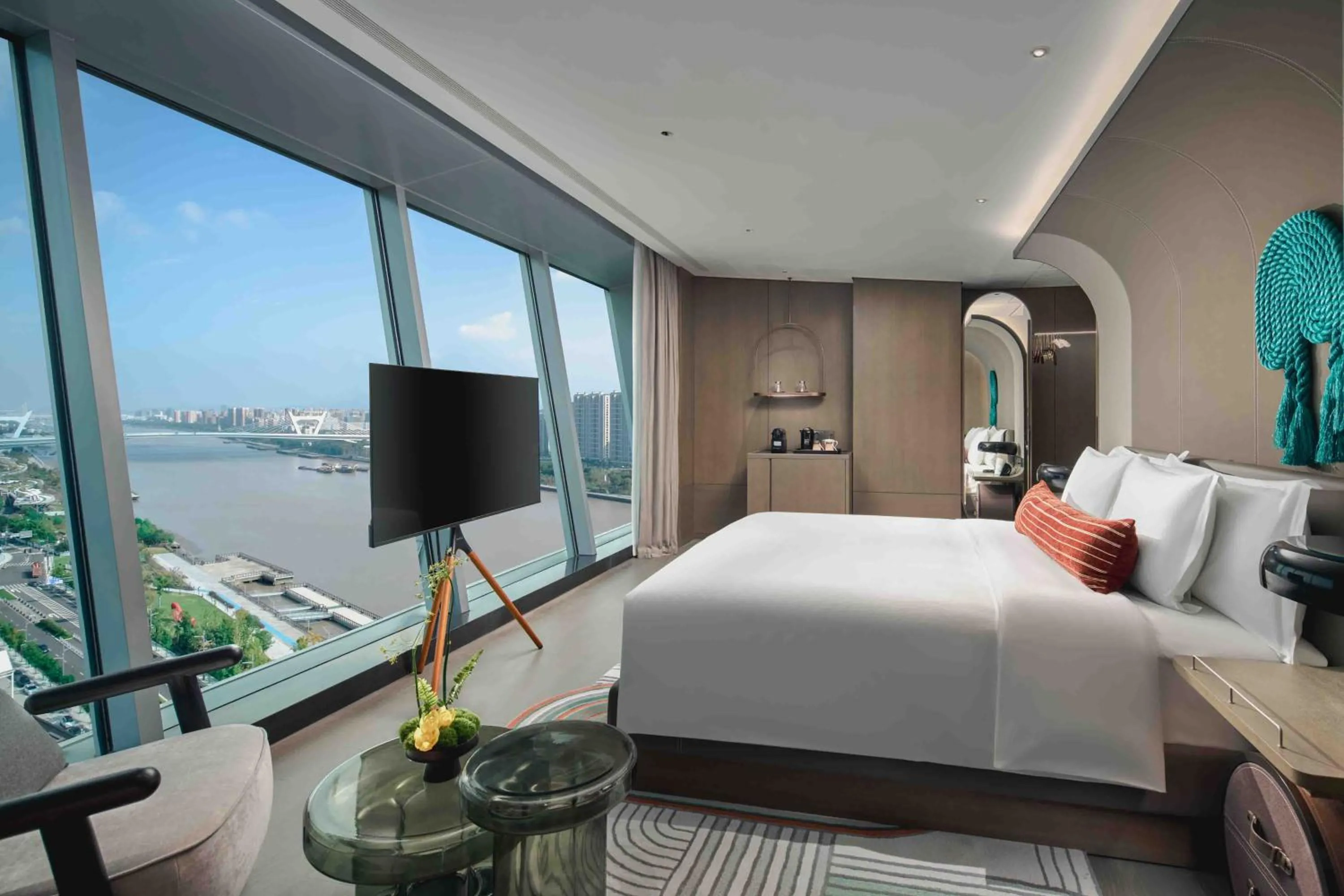 Bed in Hotel Indigo Ningbo Riverside by IHG