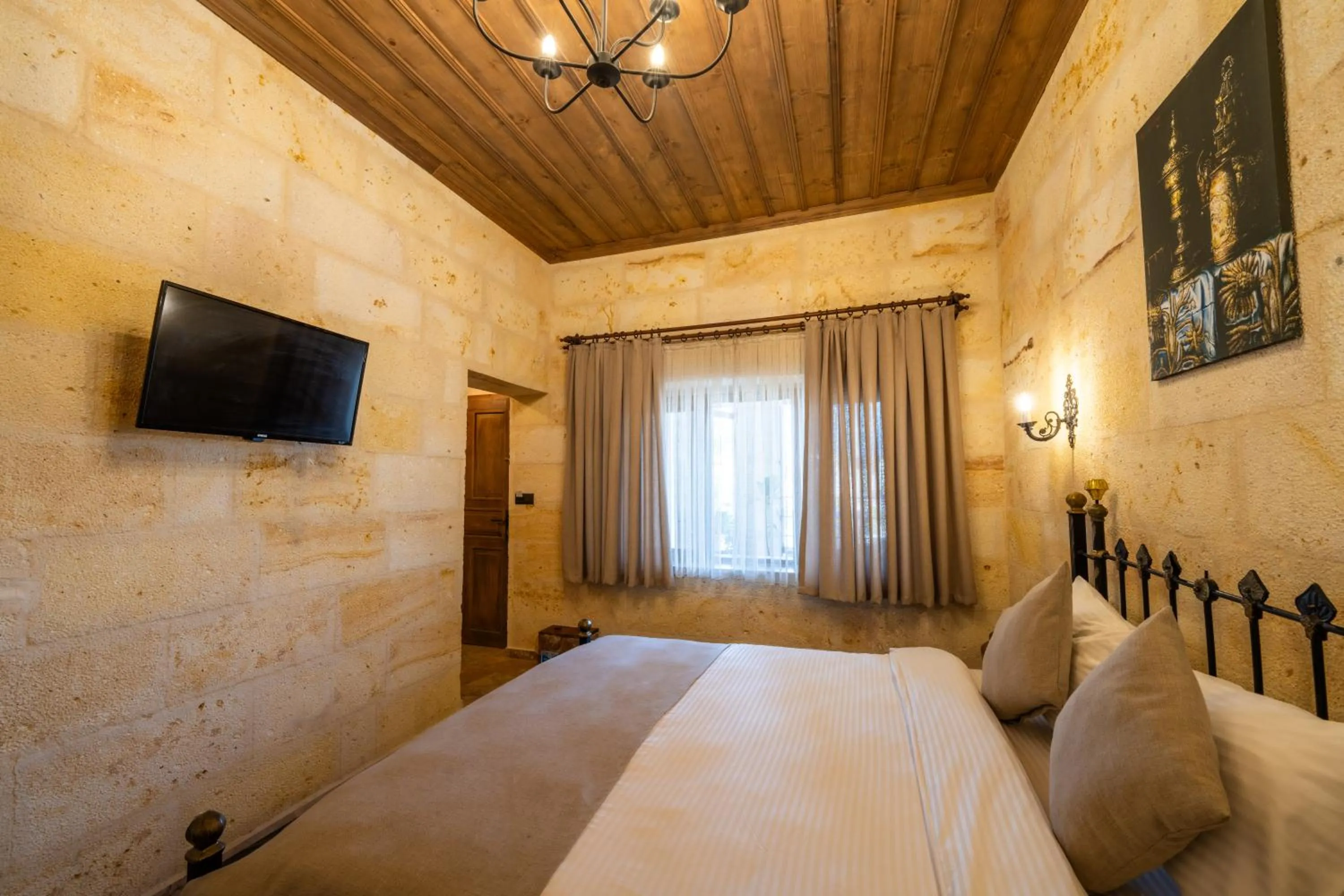 Bed in Library Cave House