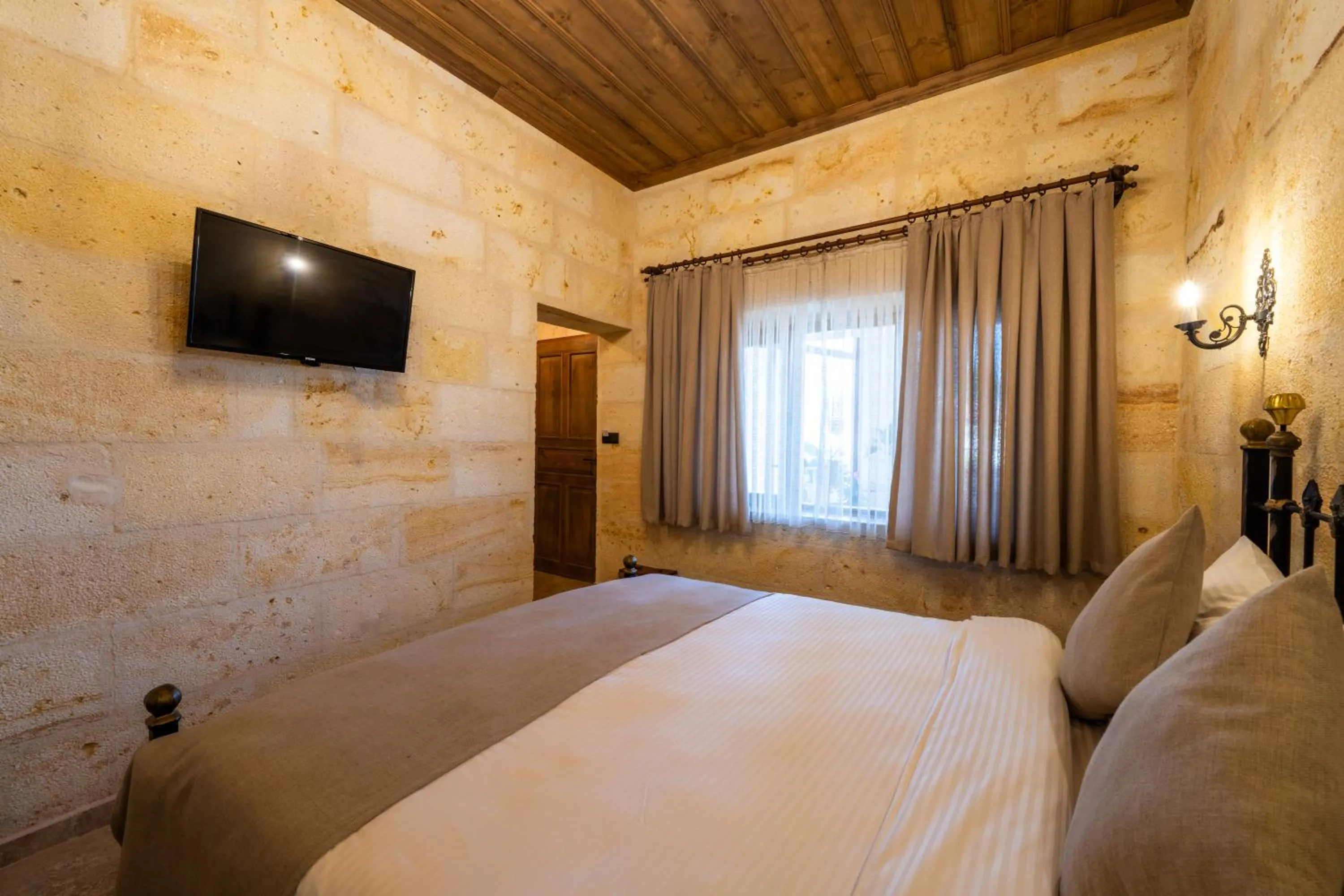 Bed in Library Cave House