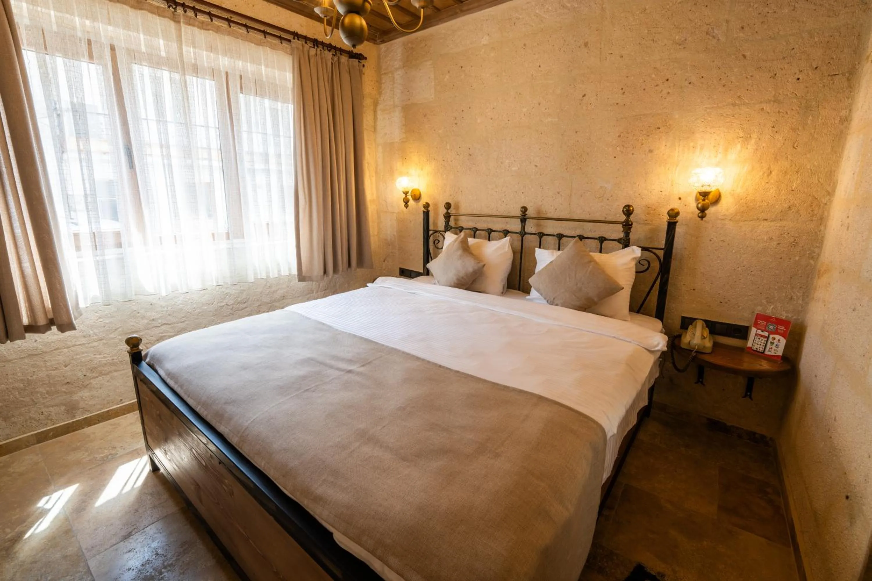 Bed in Library Cave House