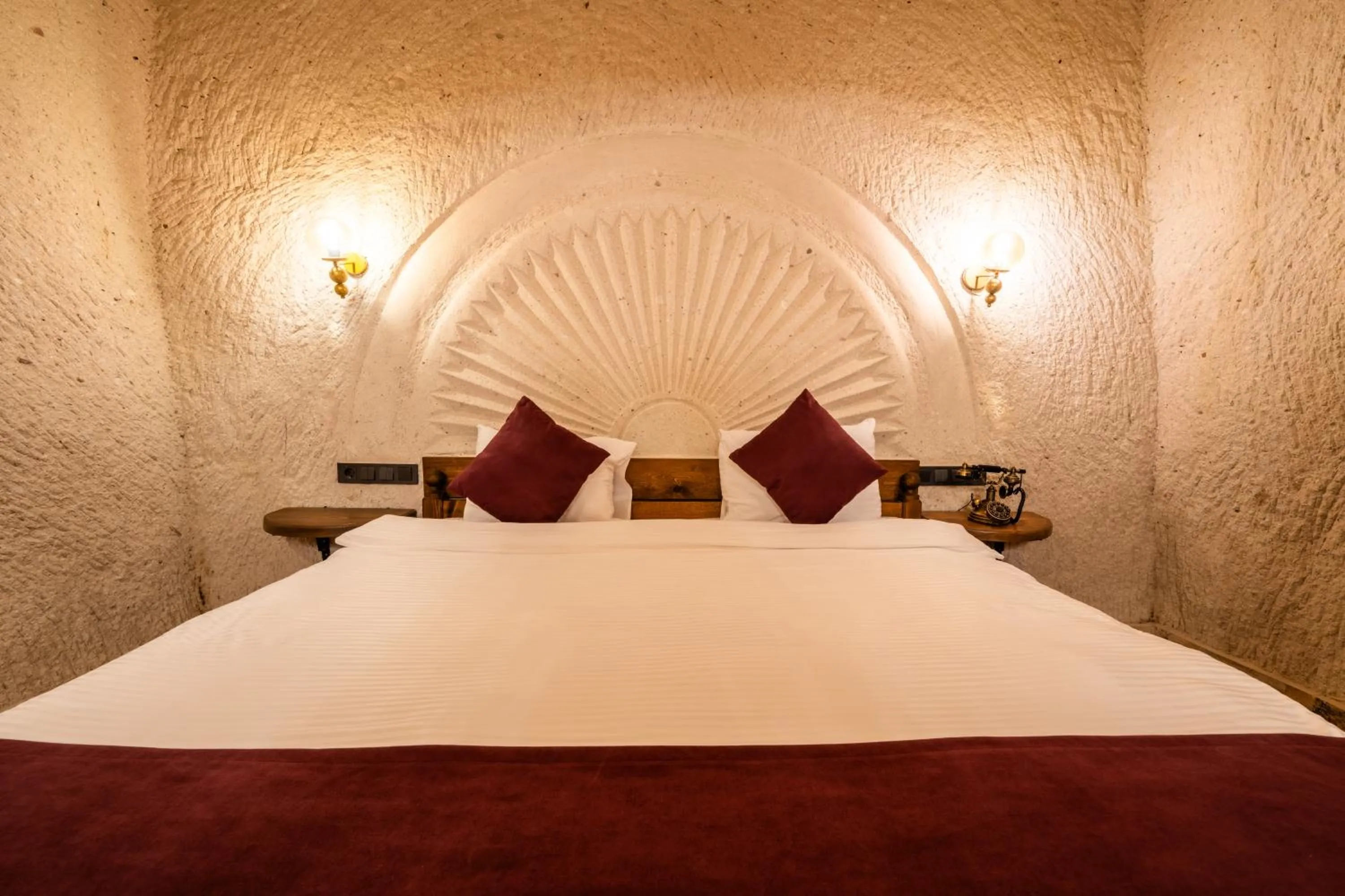 Bed in Library Cave House