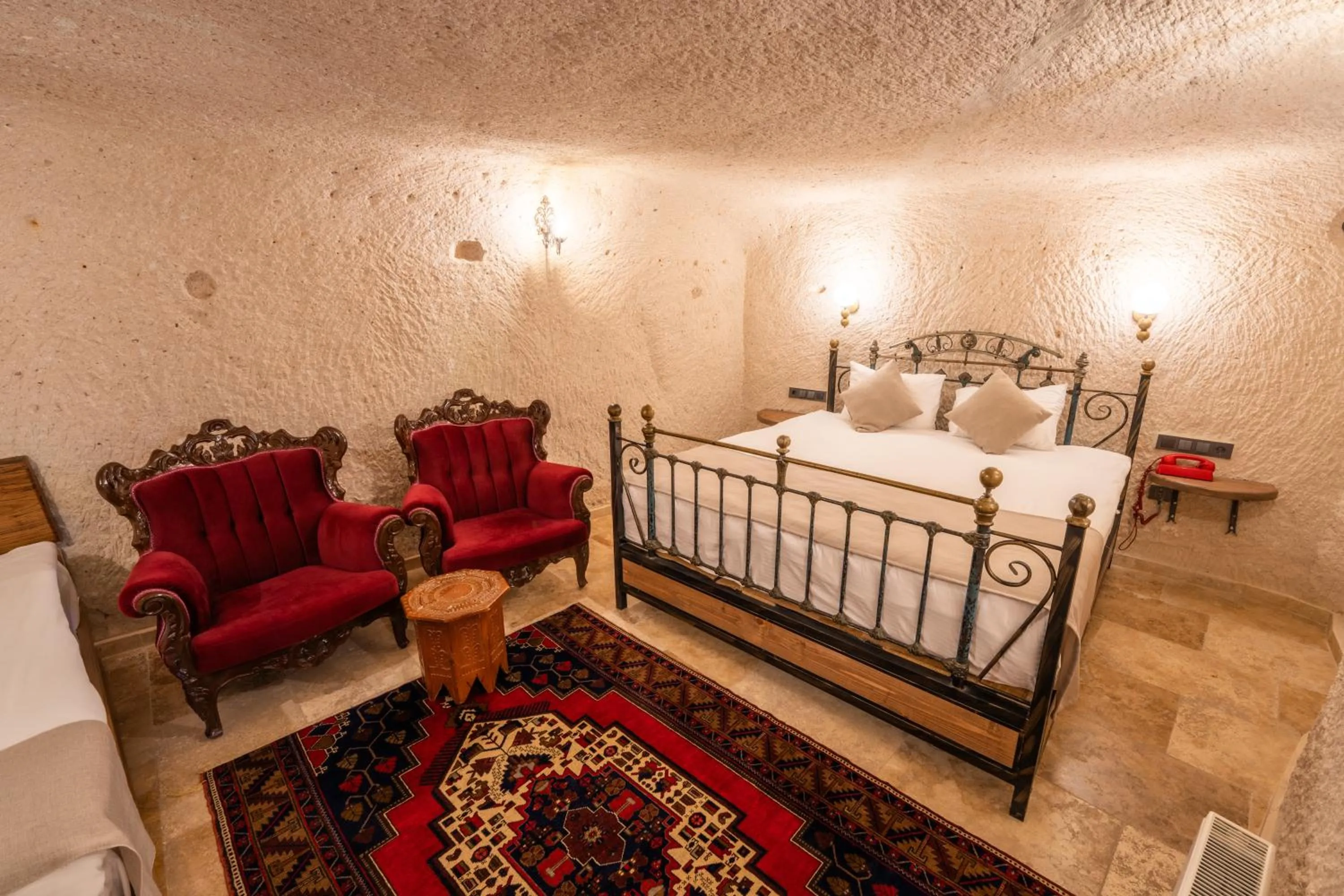 Bed in Library Cave House